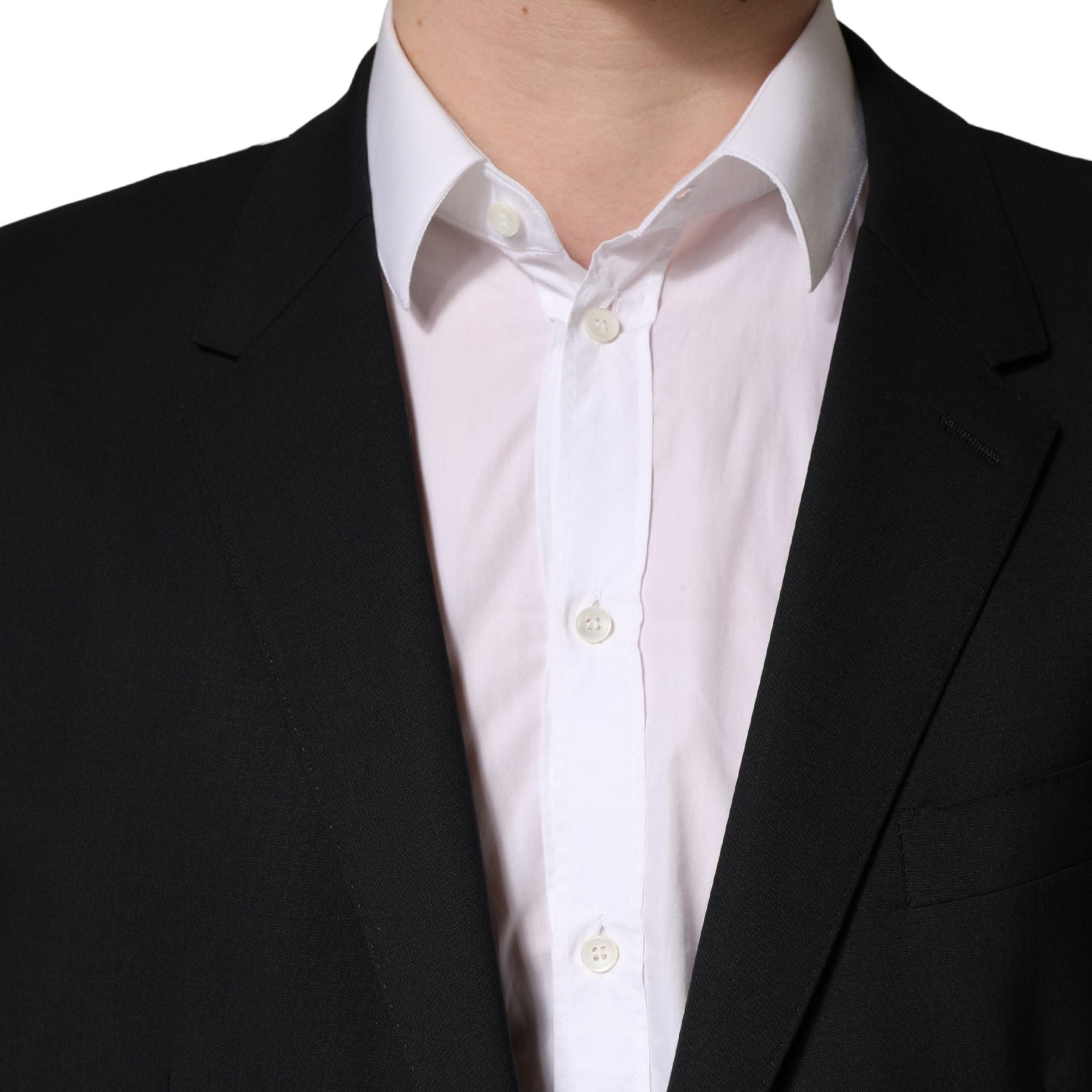 Dolce & Gabbana Blue Single Breasted 2 Button Suit Jacket