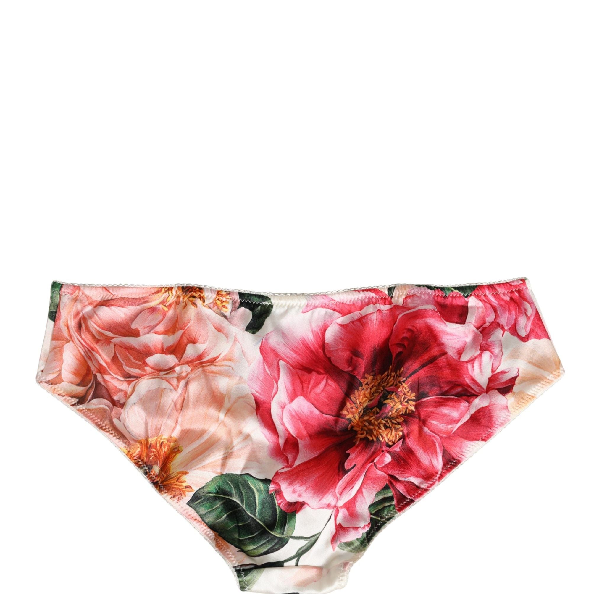 Dolce & Gabbana Multicolor Floral Silk Brief Panty Underwear
