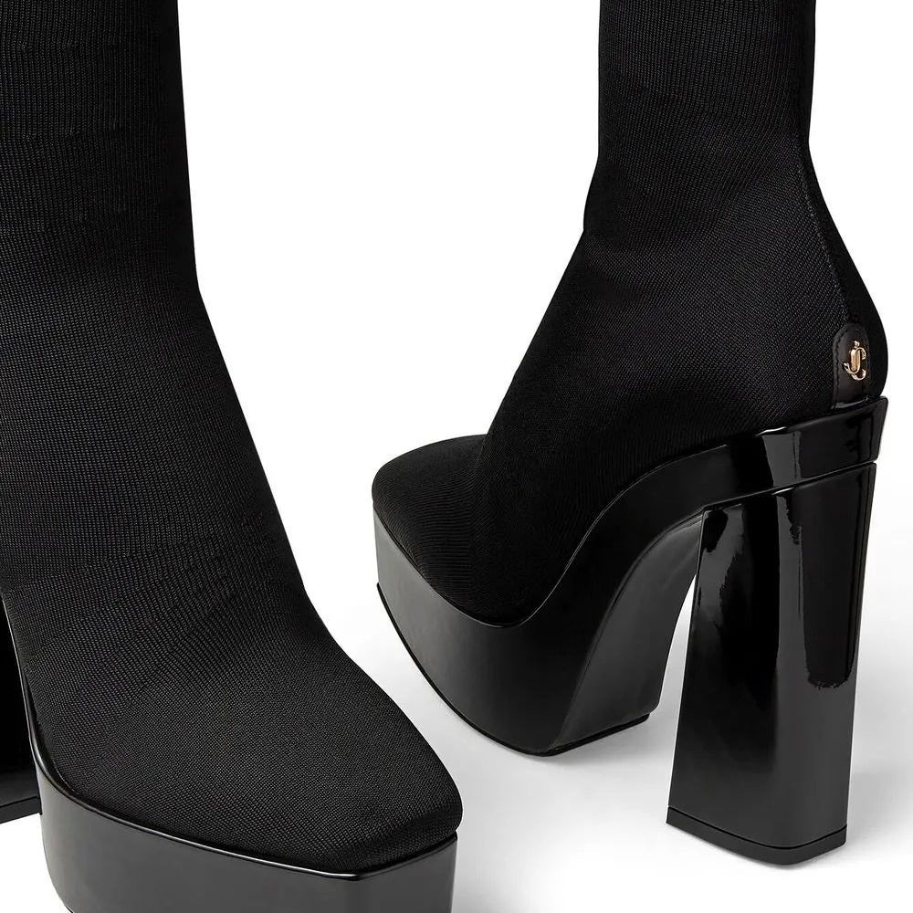 Jimmy Choo Black Fabric Over The Knee