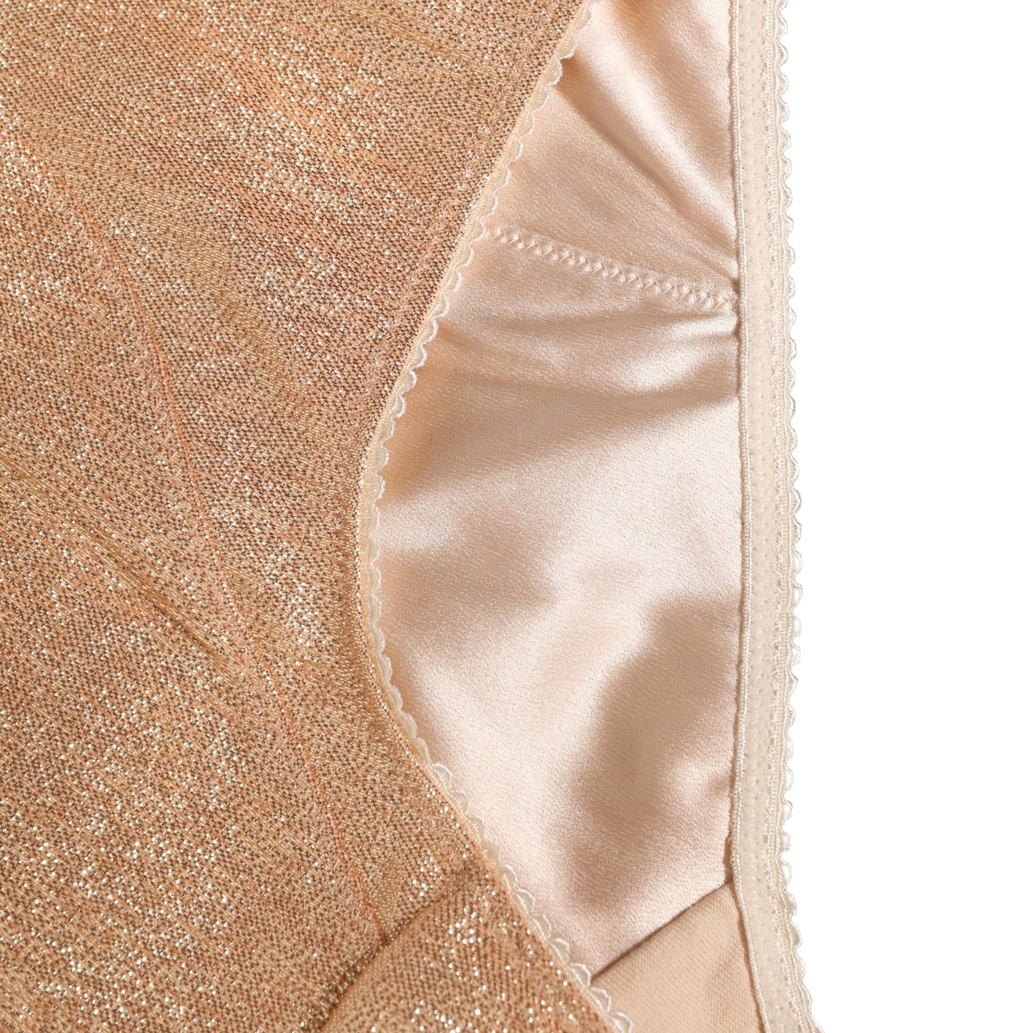 Dolce & Gabbana Beige Silk Blend High Waist Girdle Panty Underwear
