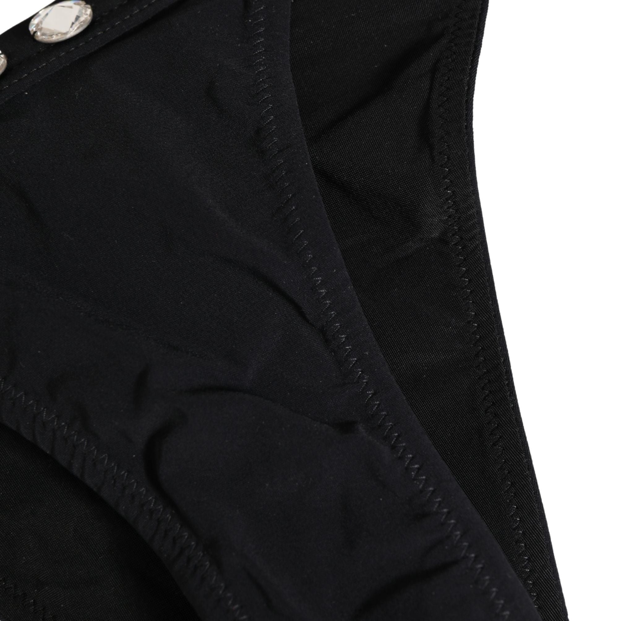 Dolce & Gabbana Black Crystal Embellished Bikini Bottom Swimwear
