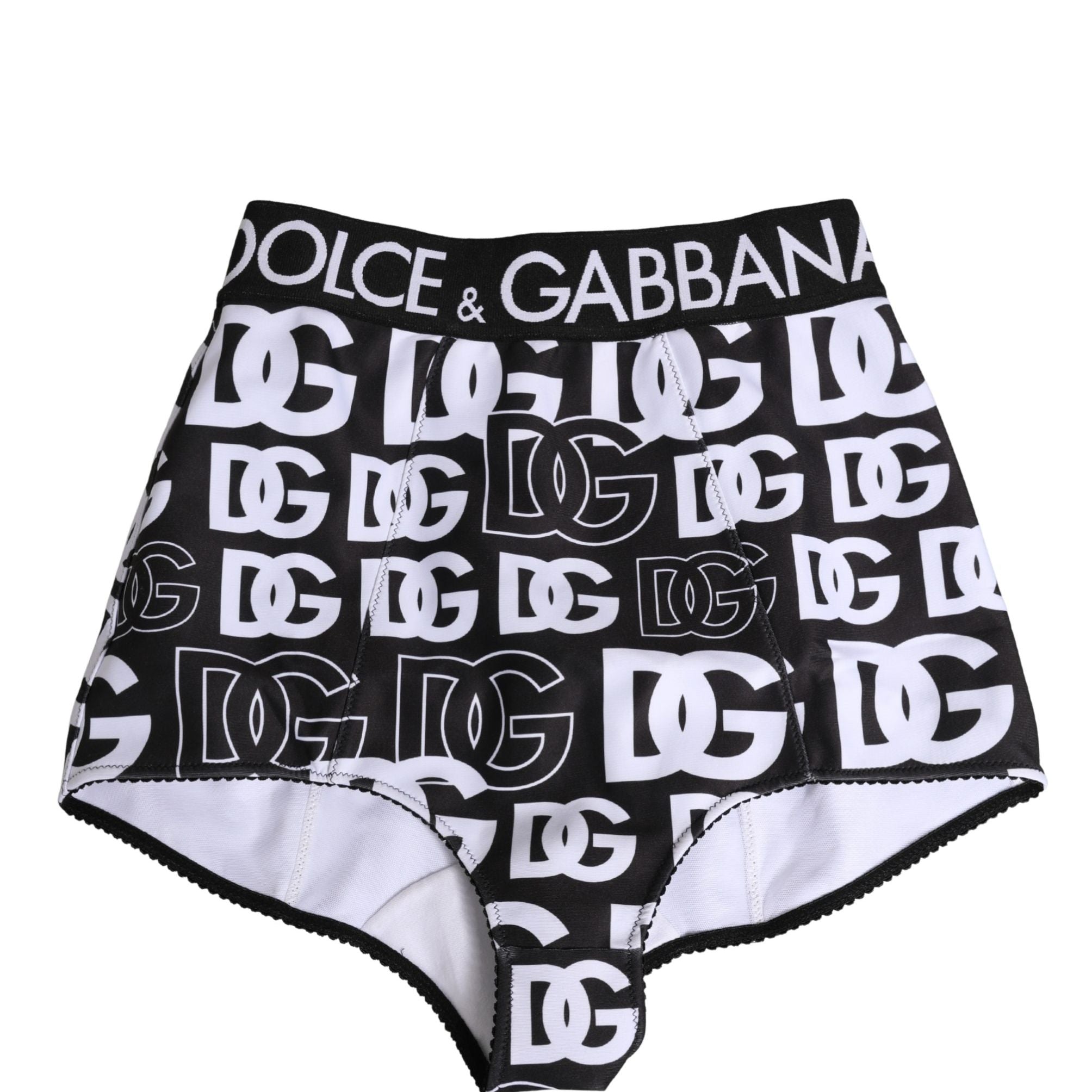 Dolce & Gabbana Black White DG Logo Waistband Girdle Underwear
