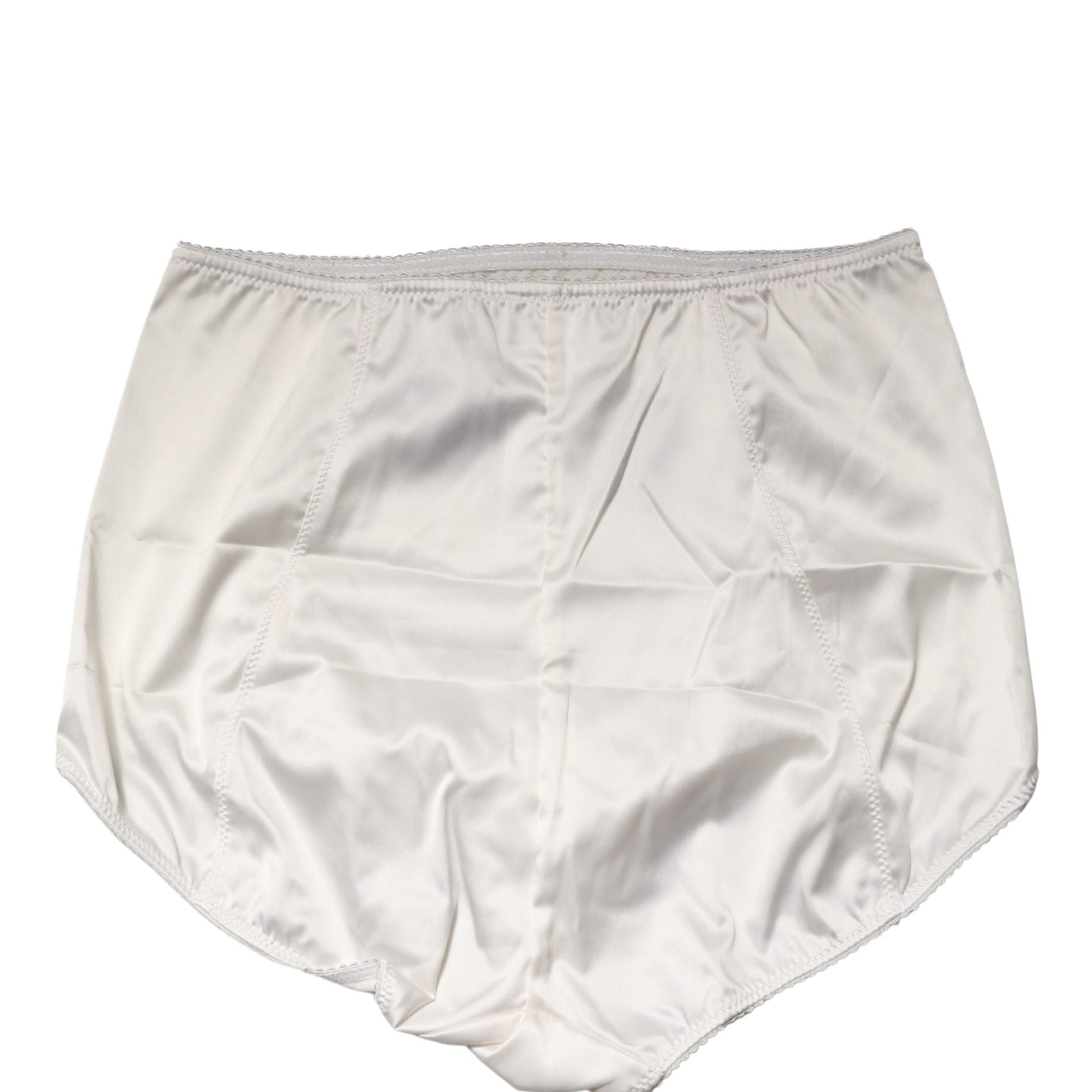 Dolce & Gabbana White Silk Blend High Waist Girdle Panty Underwear