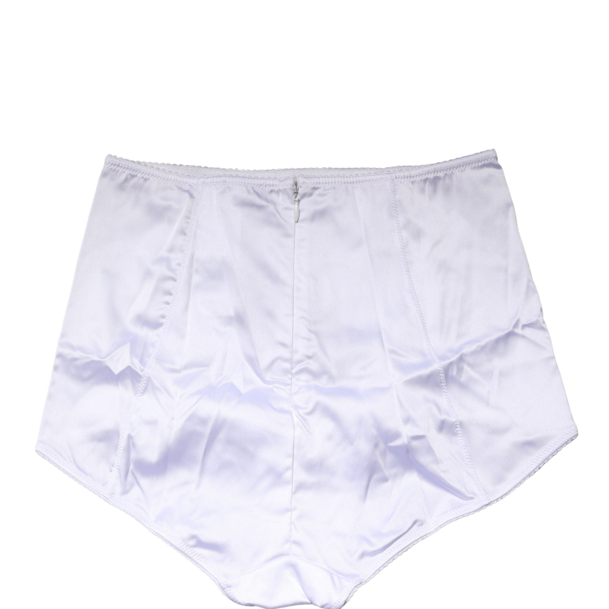 Dolce & Gabbana White Silk Blend High Waist Girdle Panty Underwear