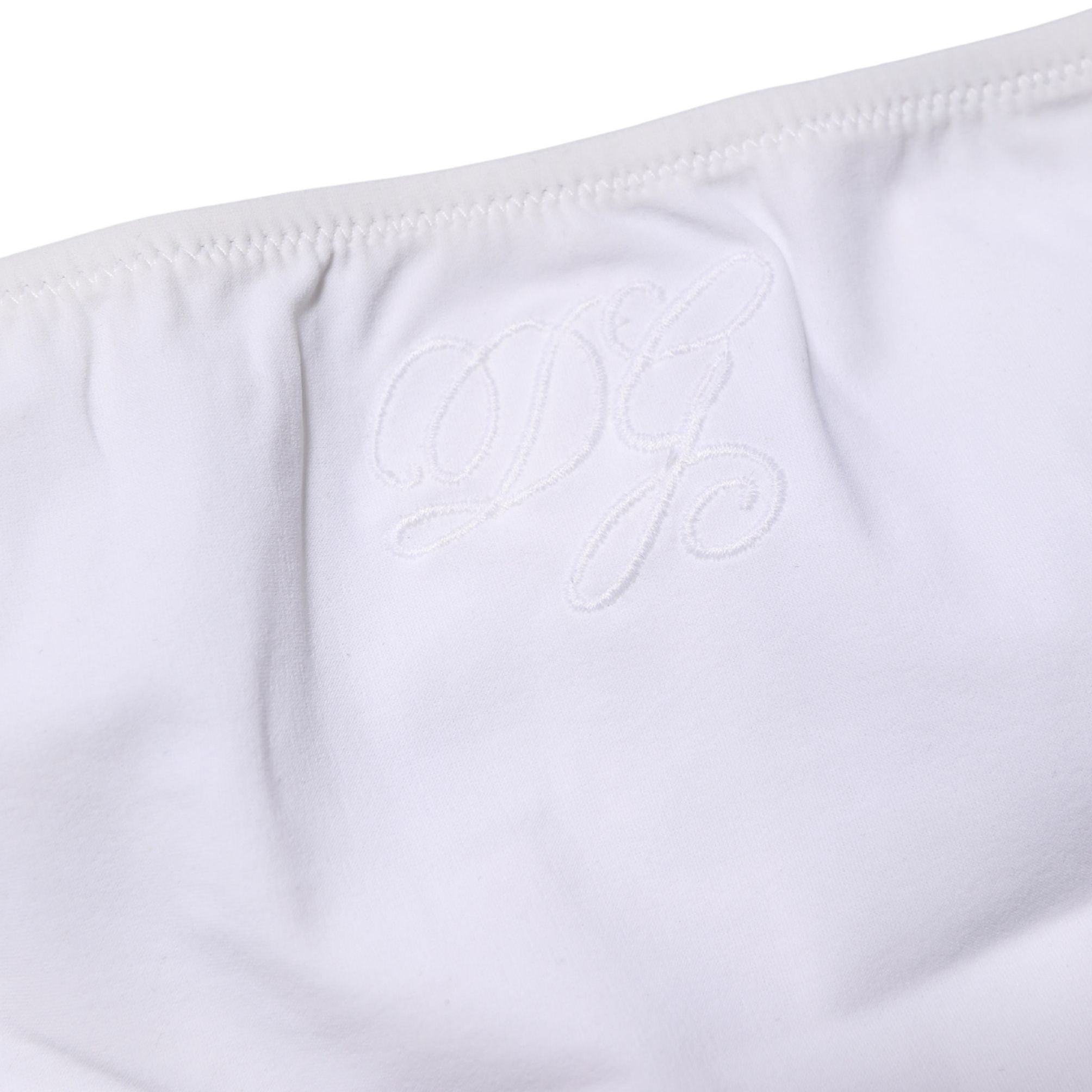 Dolce & Gabbana White Nylon Stretch Mid Waist Brief Panty Underwear