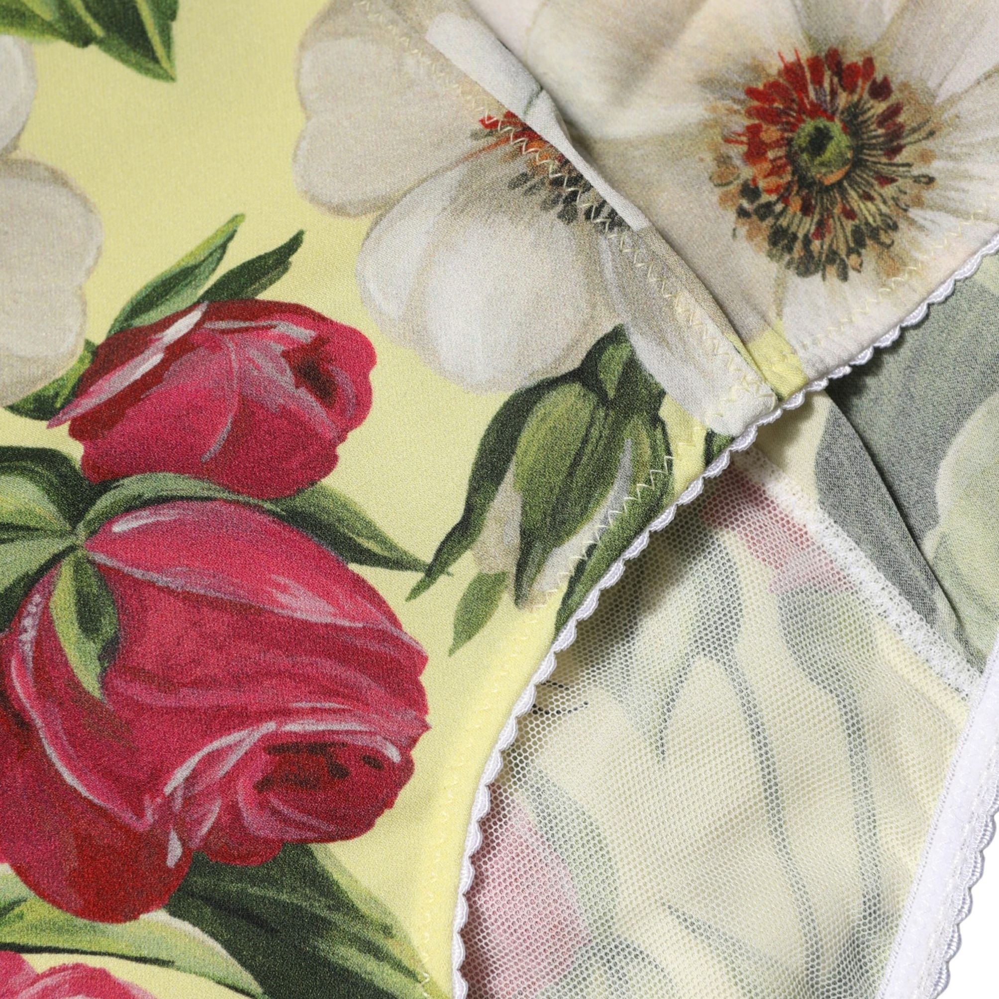 Dolce & Gabbana Multicolor Floral High Waist Girdle Panty Underwear