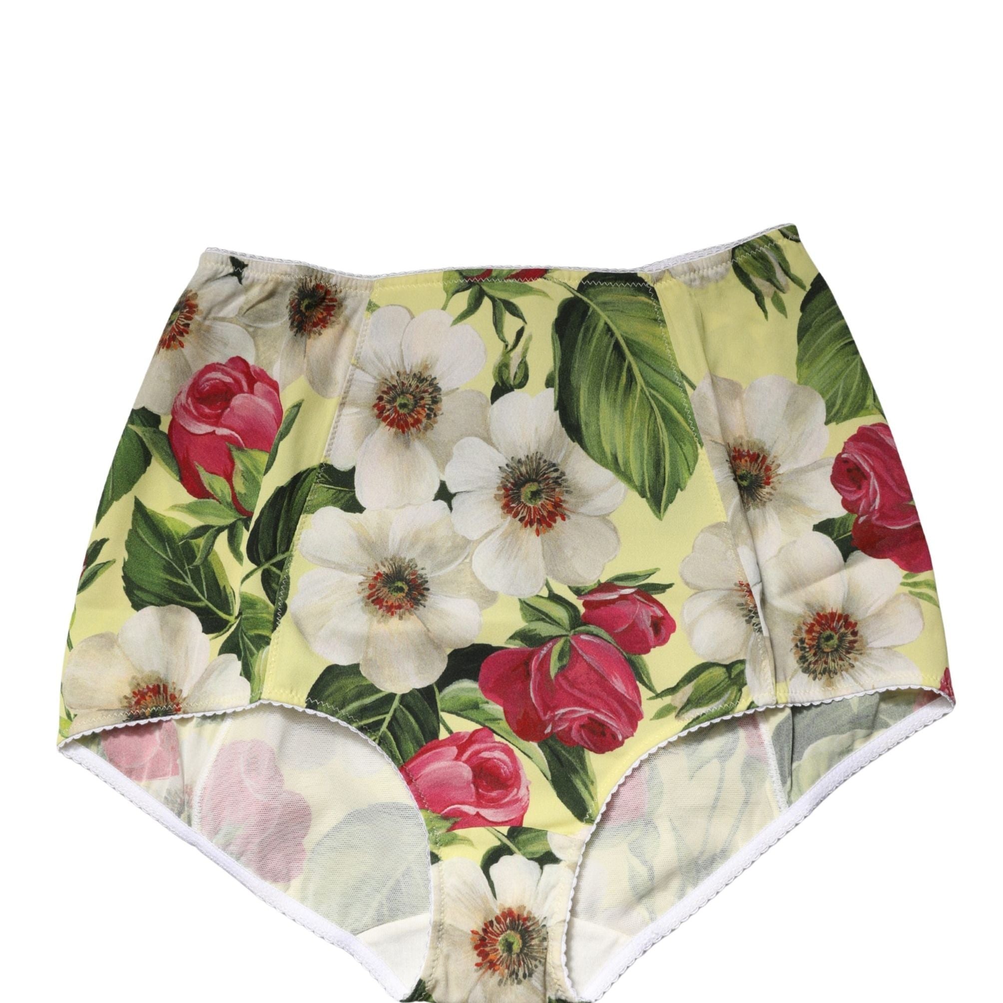 Dolce & Gabbana Multicolor Floral High Waist Girdle Panty Underwear