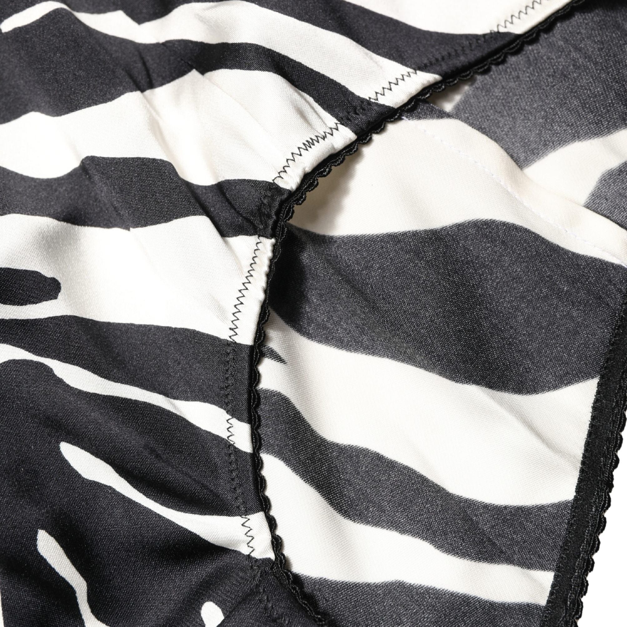 Dolce & Gabbana Black White Zebra High Waist Girdle Panty Underwear