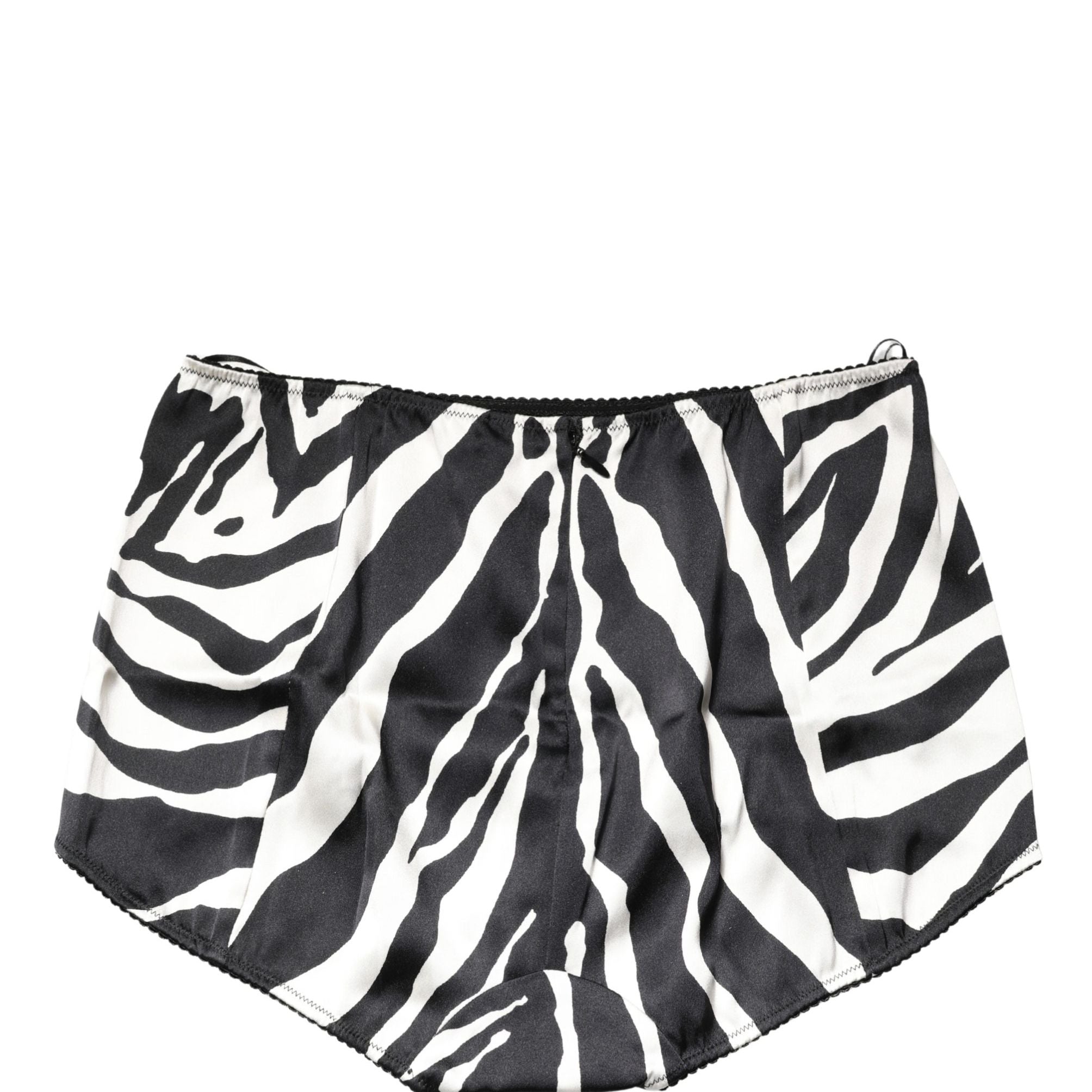 Dolce & Gabbana Black White Zebra High Waist Girdle Panty Underwear