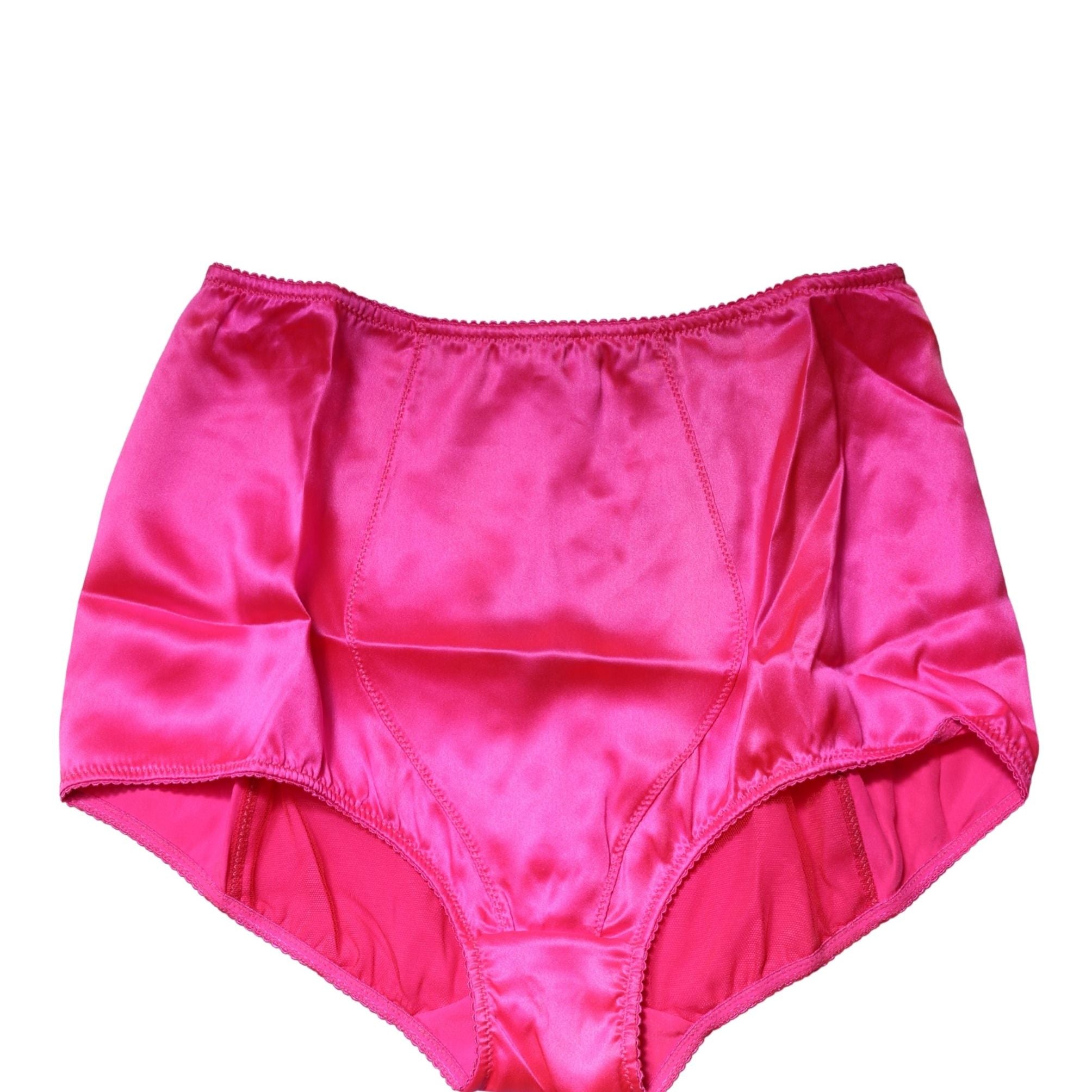 Dolce & Gabbana Blue Silk Blend High Waist Girdle Panty Underwear