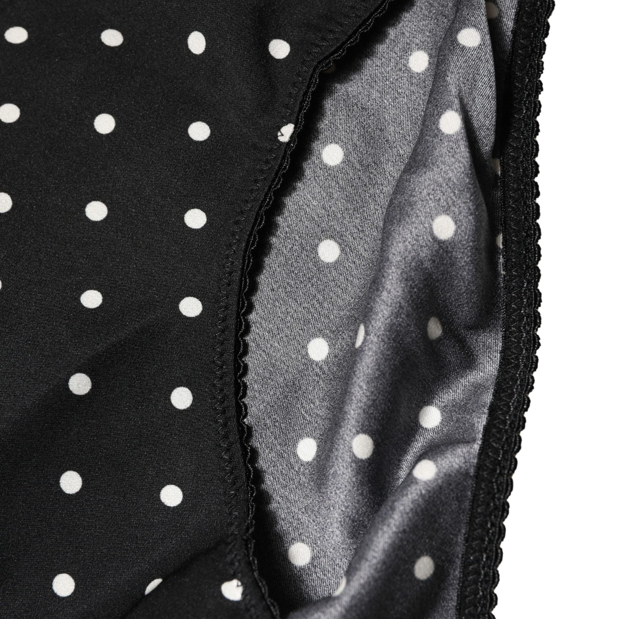 Dolce & Gabbana Black Polka Dots Mid Waist Brief Panty Underwear