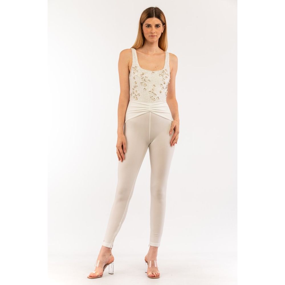 Elisabetta Franchi Beige Polyester Jumpsuit