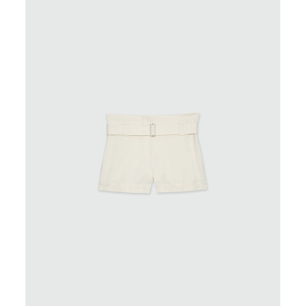 MSGM White Viscose Short And Mini Shorts