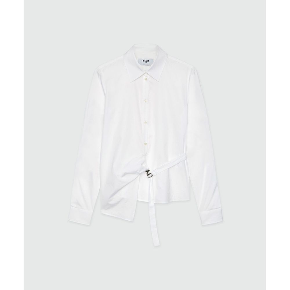 MSGM White Cotton Blouse
