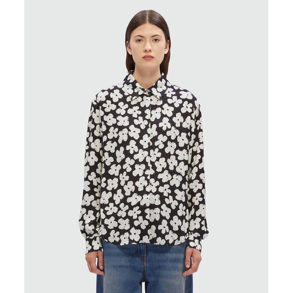 MSGM Black Viscose Blouse