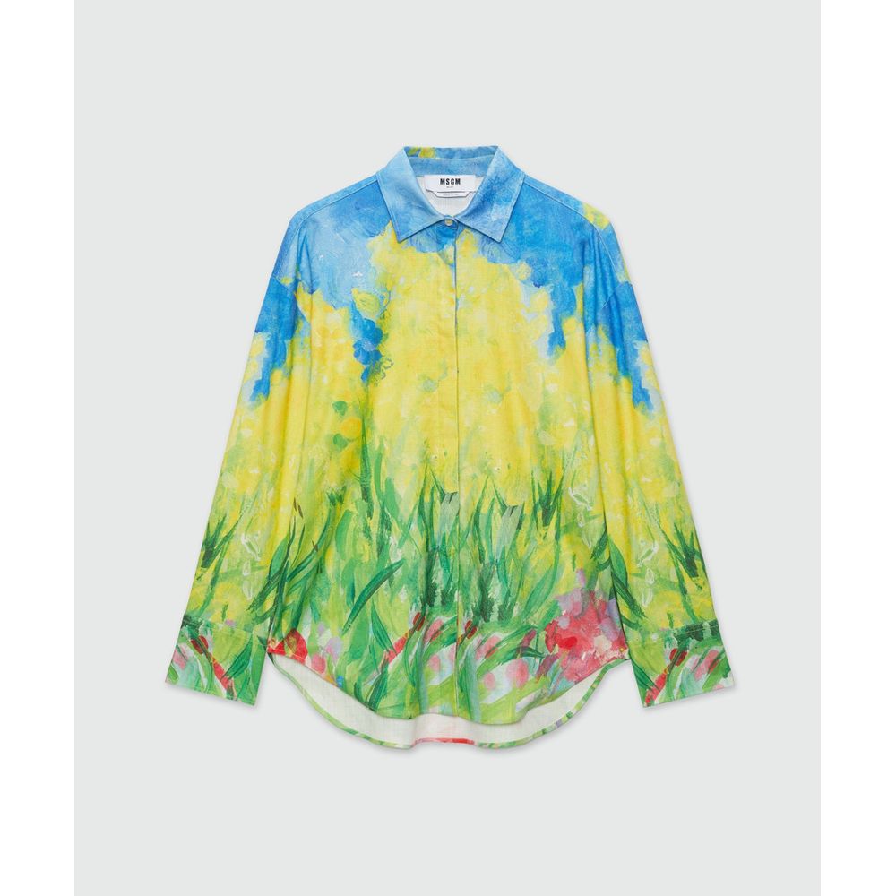 MSGM Bicolor Cotton Blouse