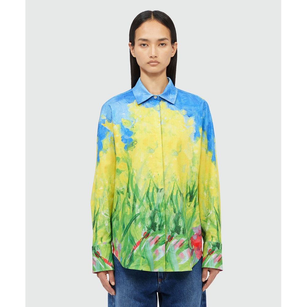 MSGM Bicolor Cotton Blouse