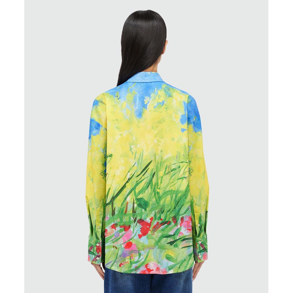 MSGM Bicolor Cotton Blouse