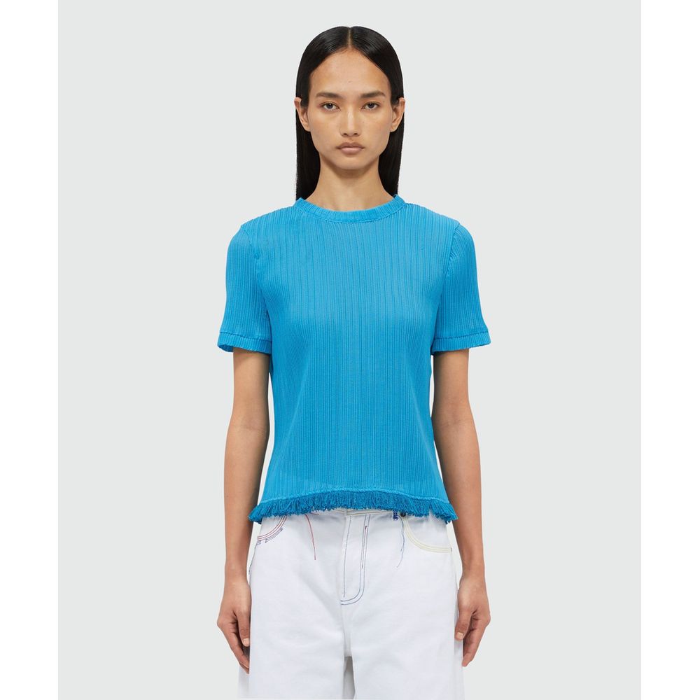 MSGM Turquoise Polyester Blouse