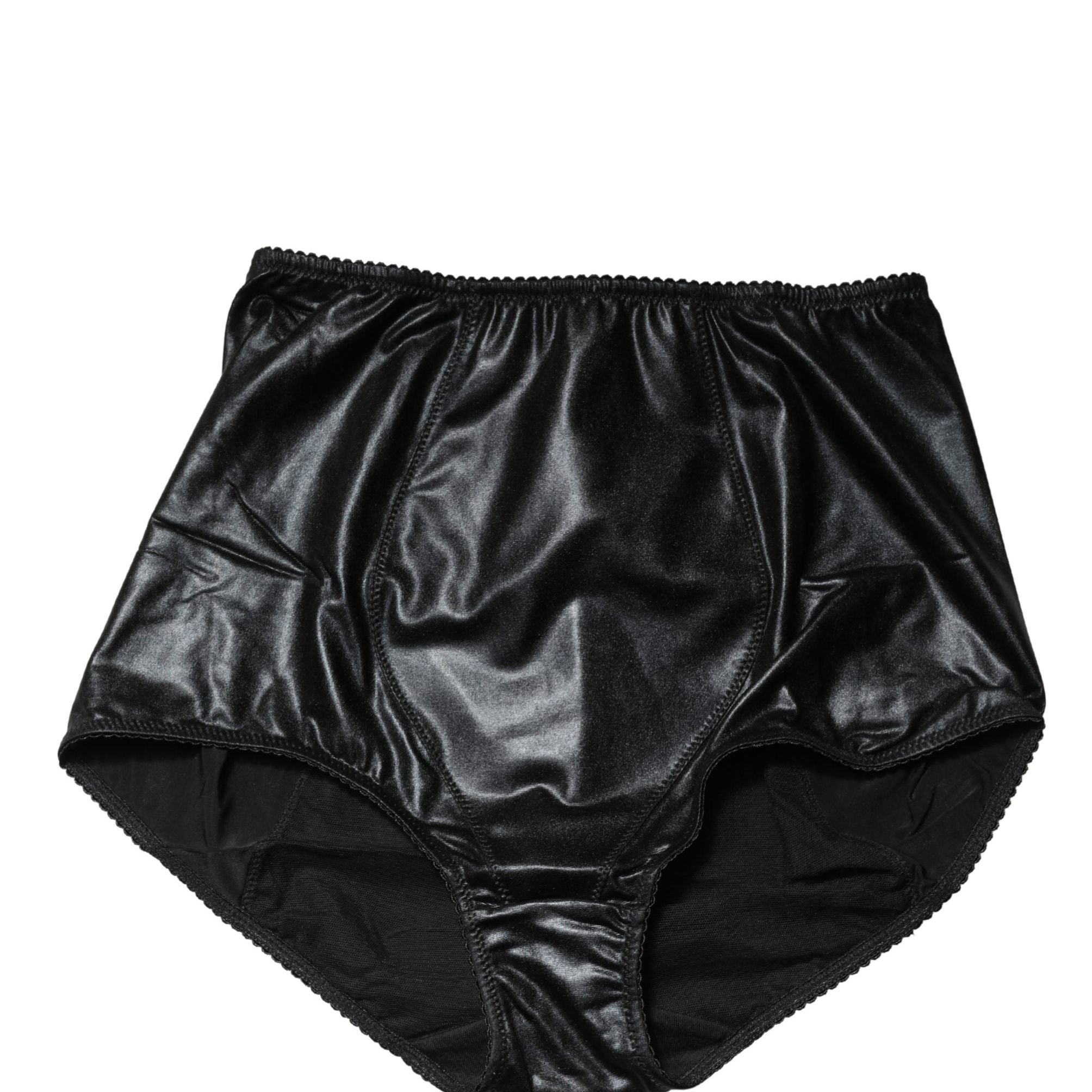 Dolce & Gabbana Black Silk Blend High Waist Girdle Panty Underwear