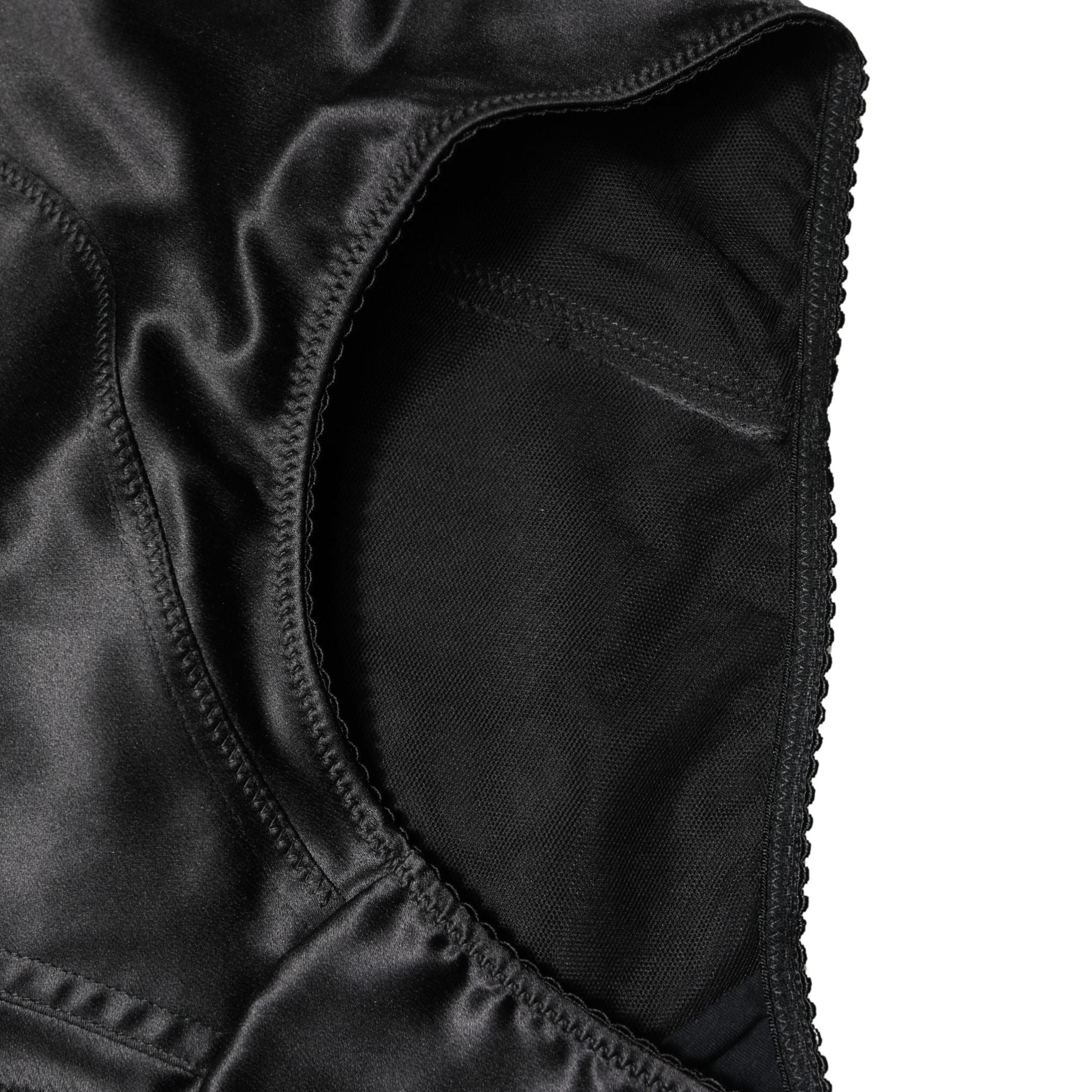 Dolce & Gabbana Black Silk Blend High Waist Girdle Panty Underwear
