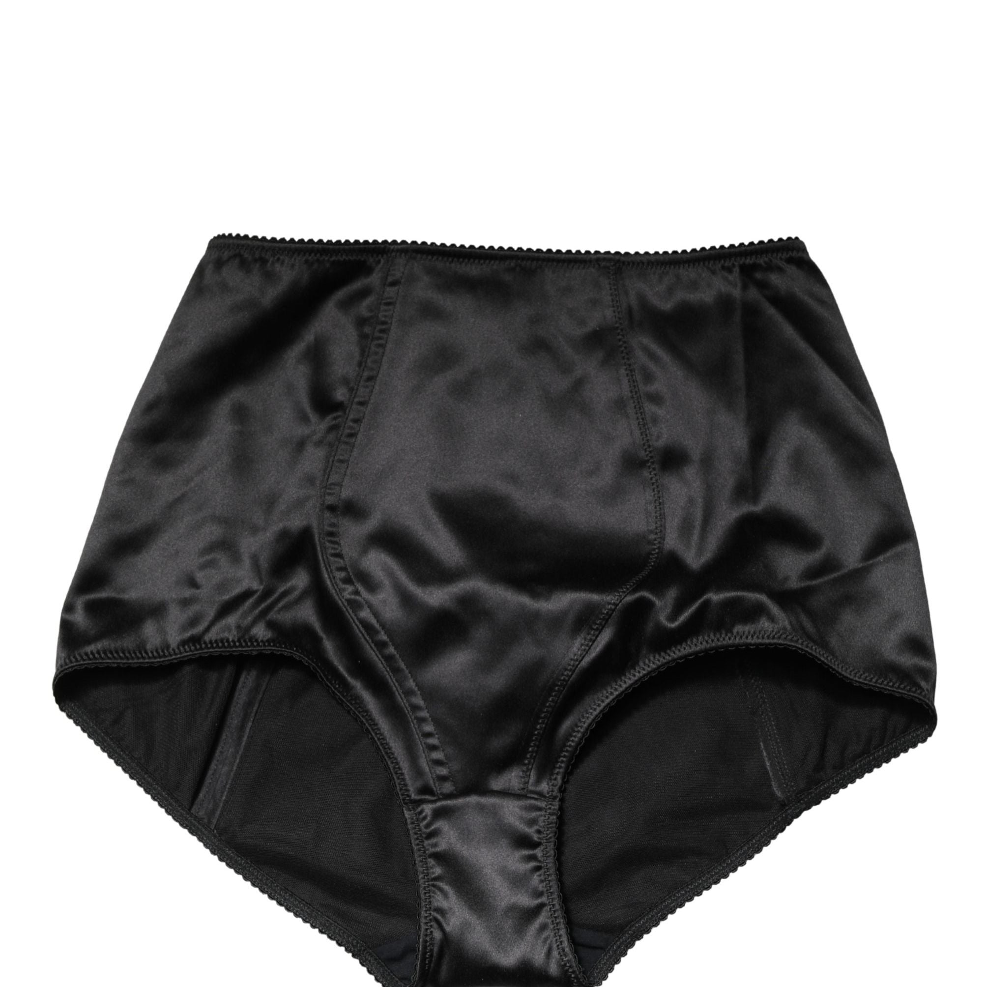 Dolce & Gabbana Black Silk Blend High Waist Girdle Panty Underwear