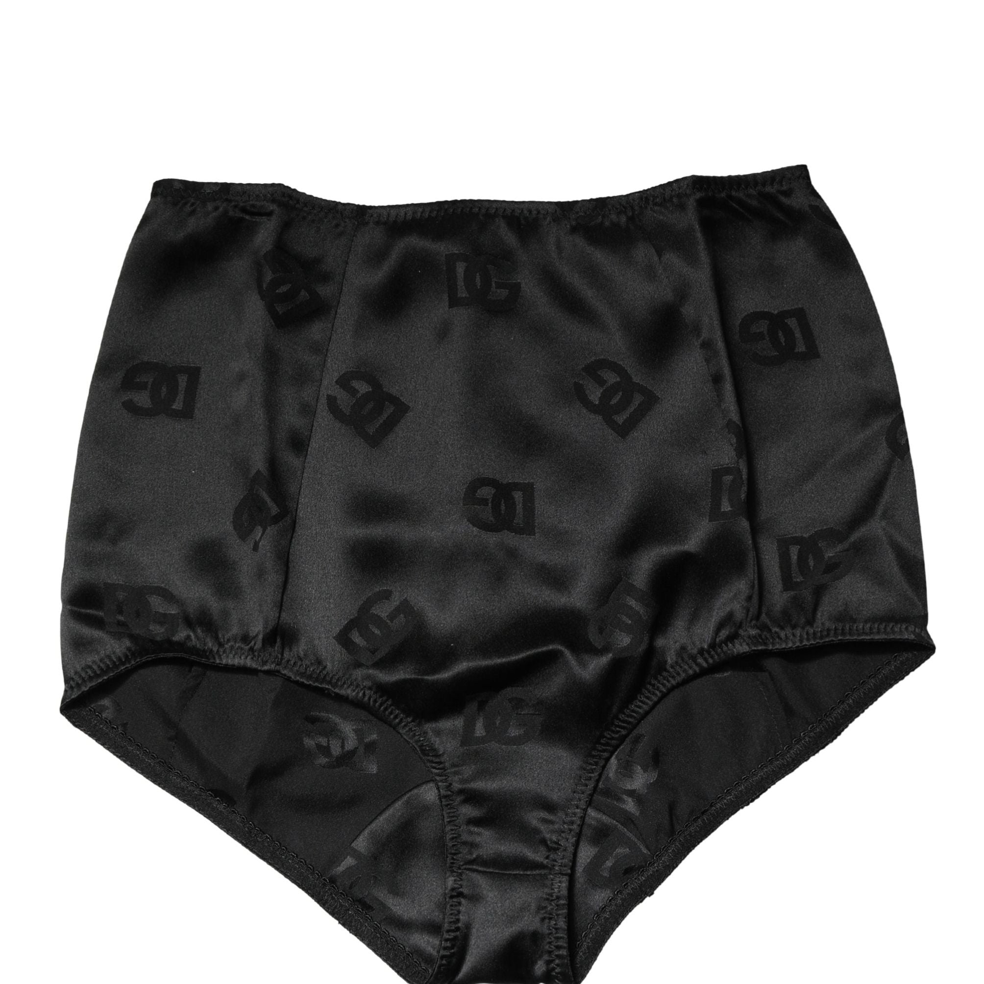 Dolce & Gabbana Black Silk Blend High Waist Girdle Panty Underwear