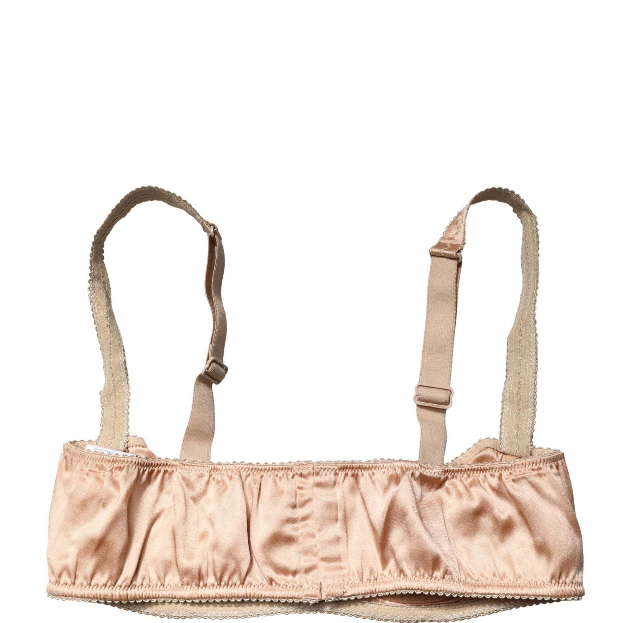 Dolce & Gabbana Beige Semi-Pad Underwire Balconette Bra Underwear