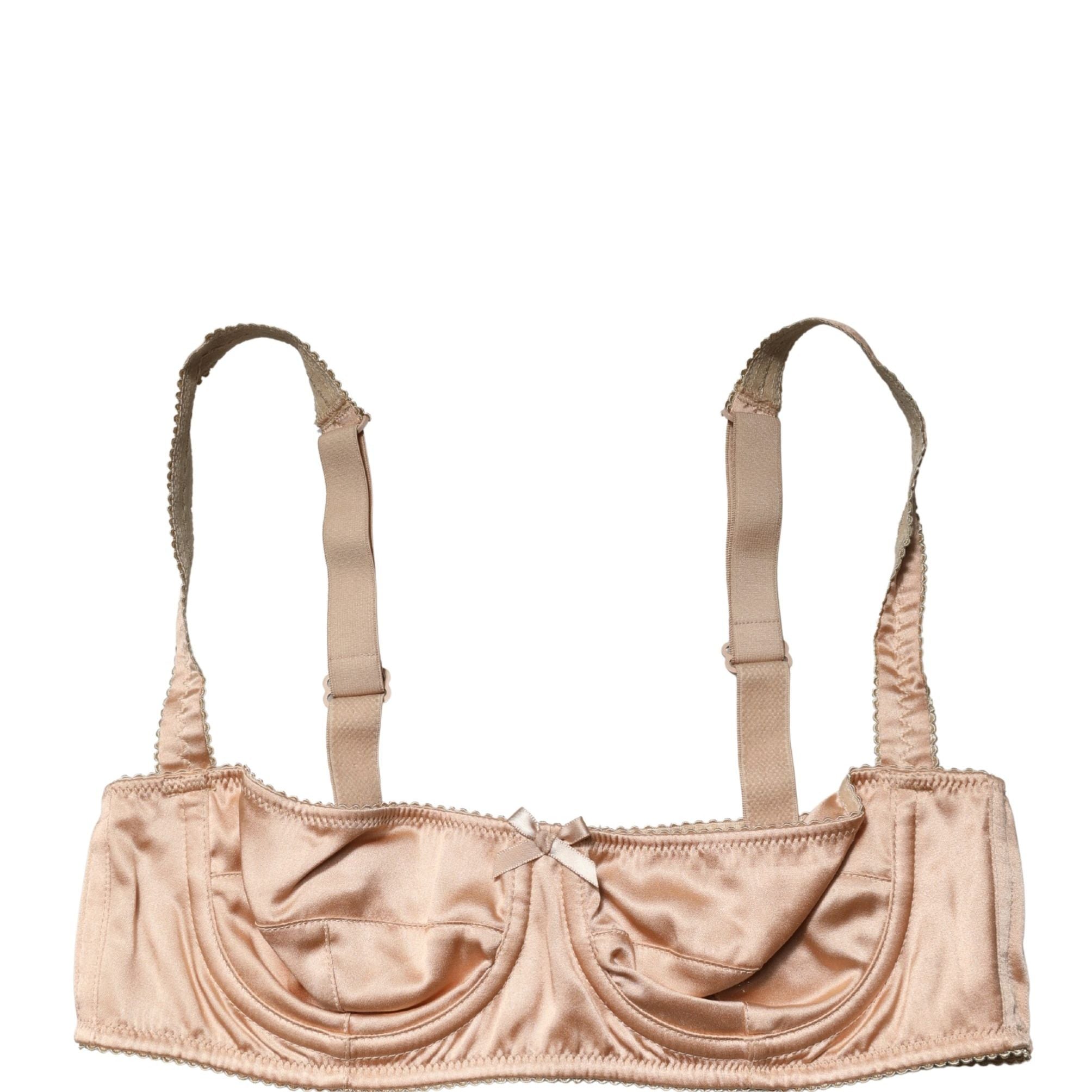 Dolce & Gabbana Beige Semi-Pad Underwire Balconette Bra Underwear