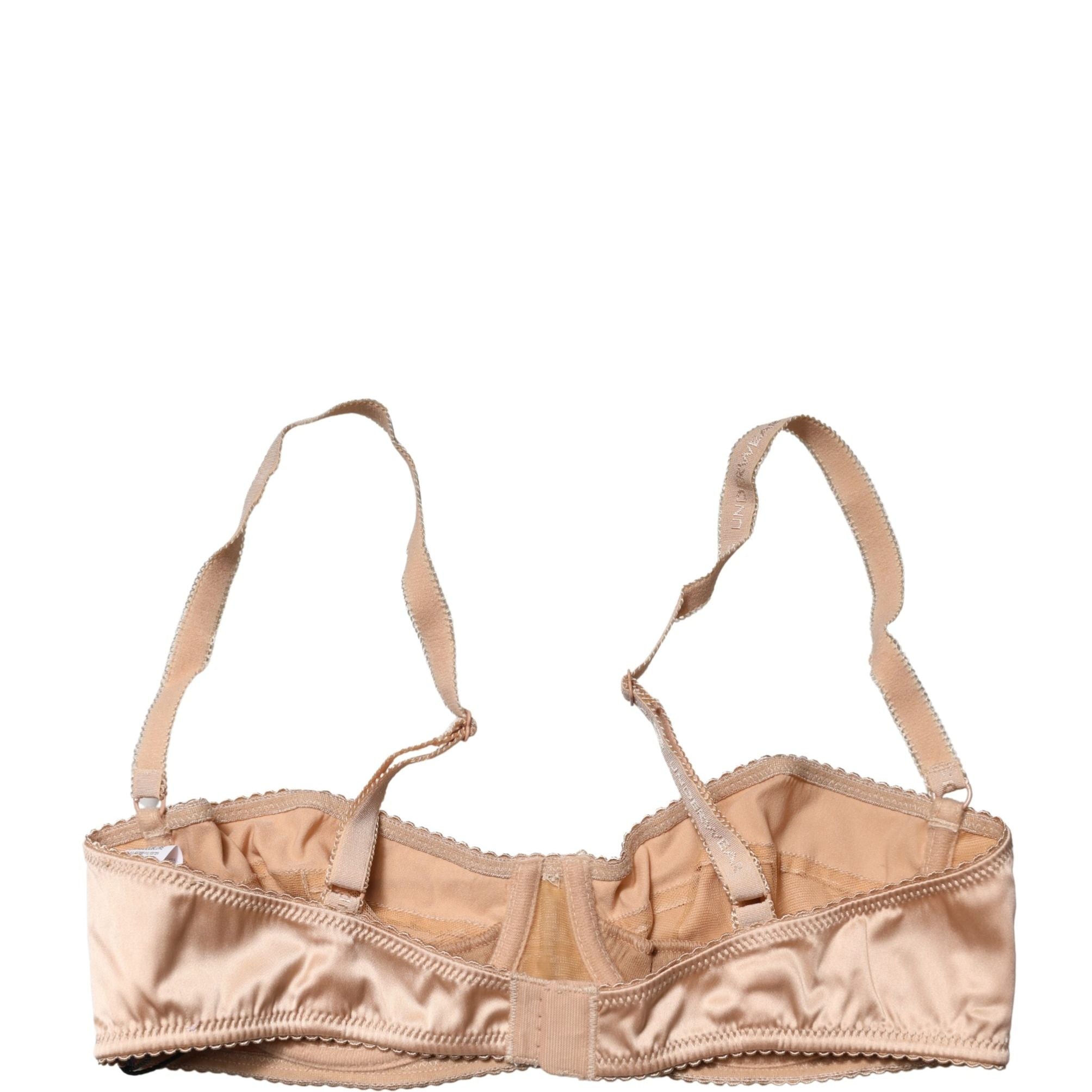 Dolce & Gabbana Beige Semi-Pad Underwire Balconette Bra Underwear