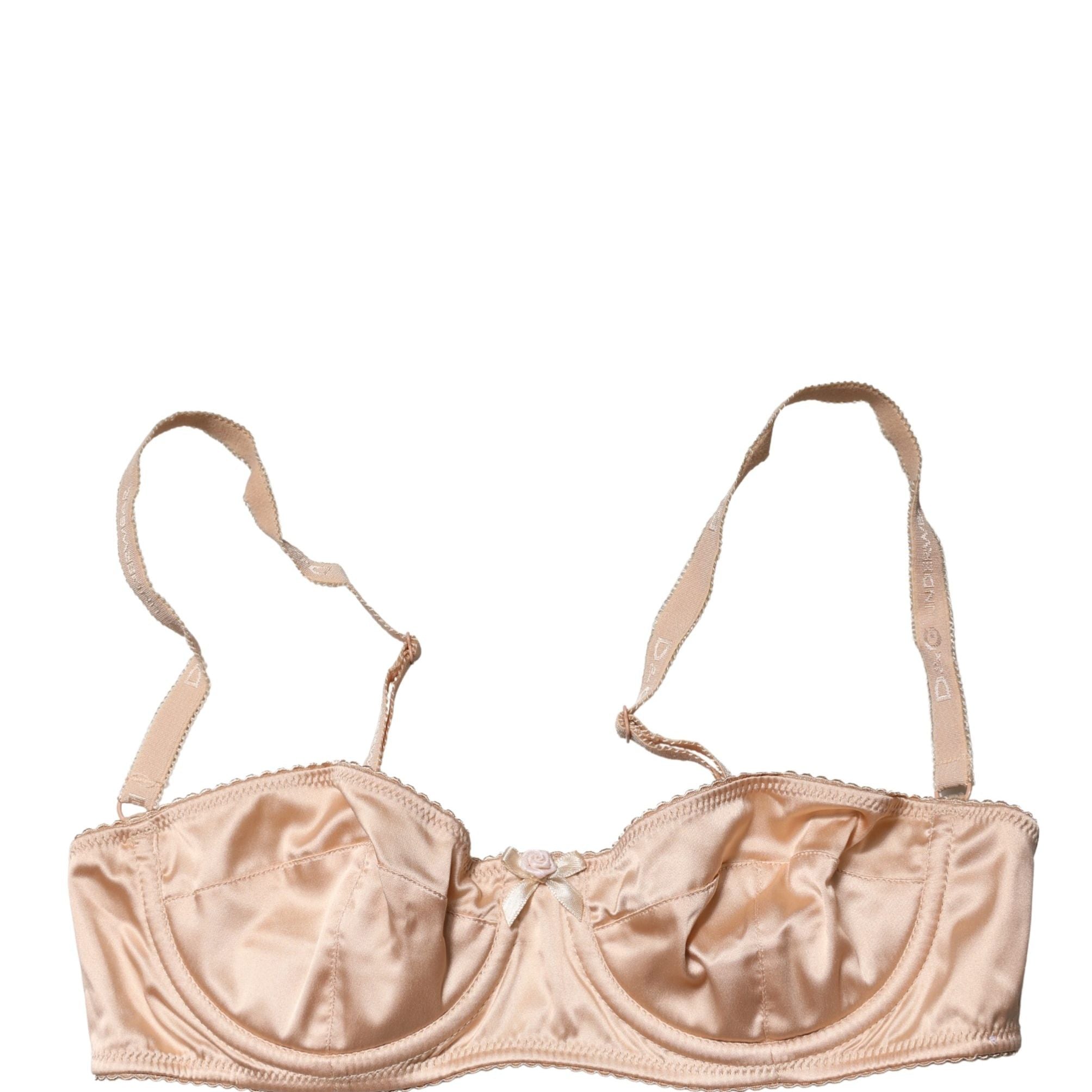 Dolce & Gabbana Beige Semi-Pad Underwire Balconette Bra Underwear
