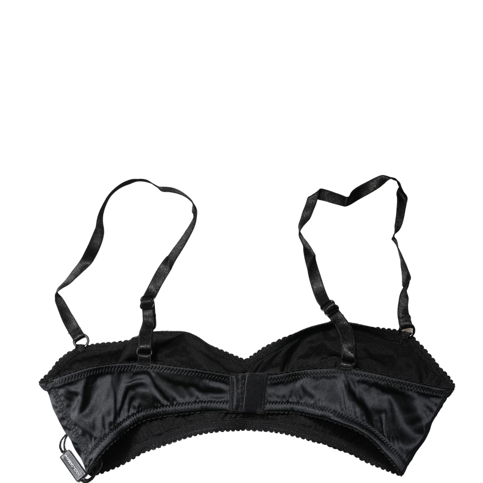 Dolce & Gabbana Black Semi-Pad Underwire Balconette Bra Underwear