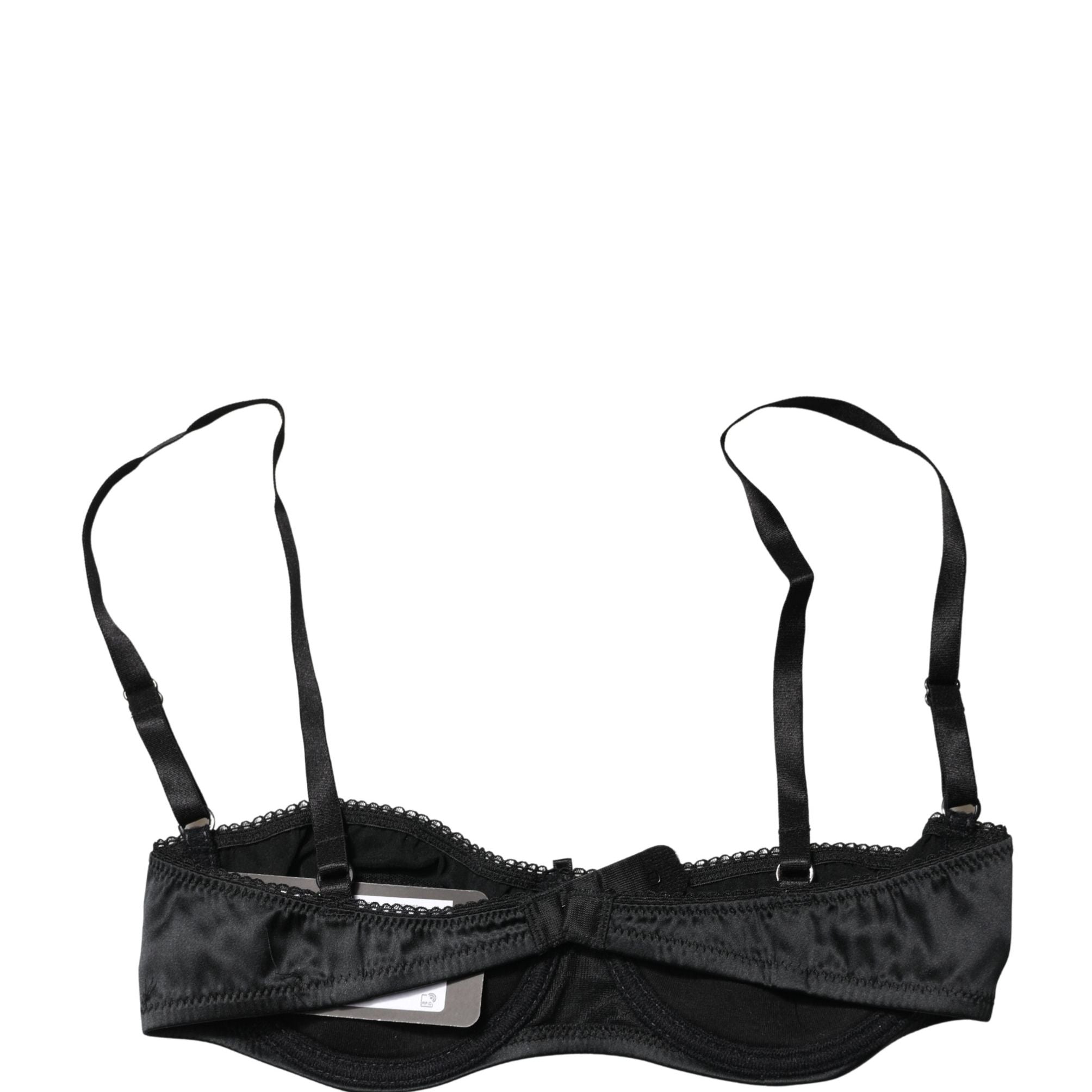 Dolce & Gabbana Black Semi-Pad Underwire Balconette Bra Underwear