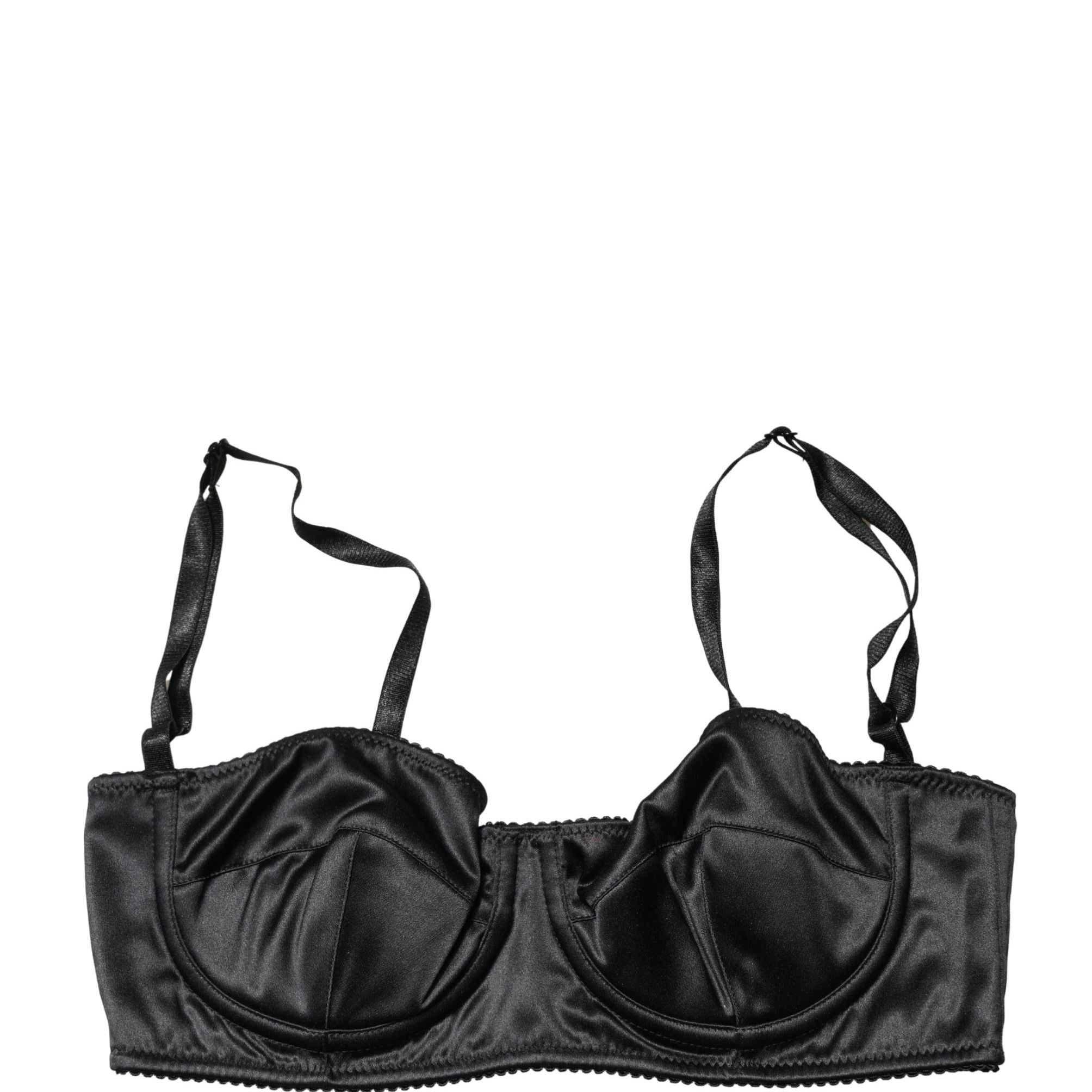 Dolce & Gabbana Black Semi-Pad Underwire Balconette Bra Underwear