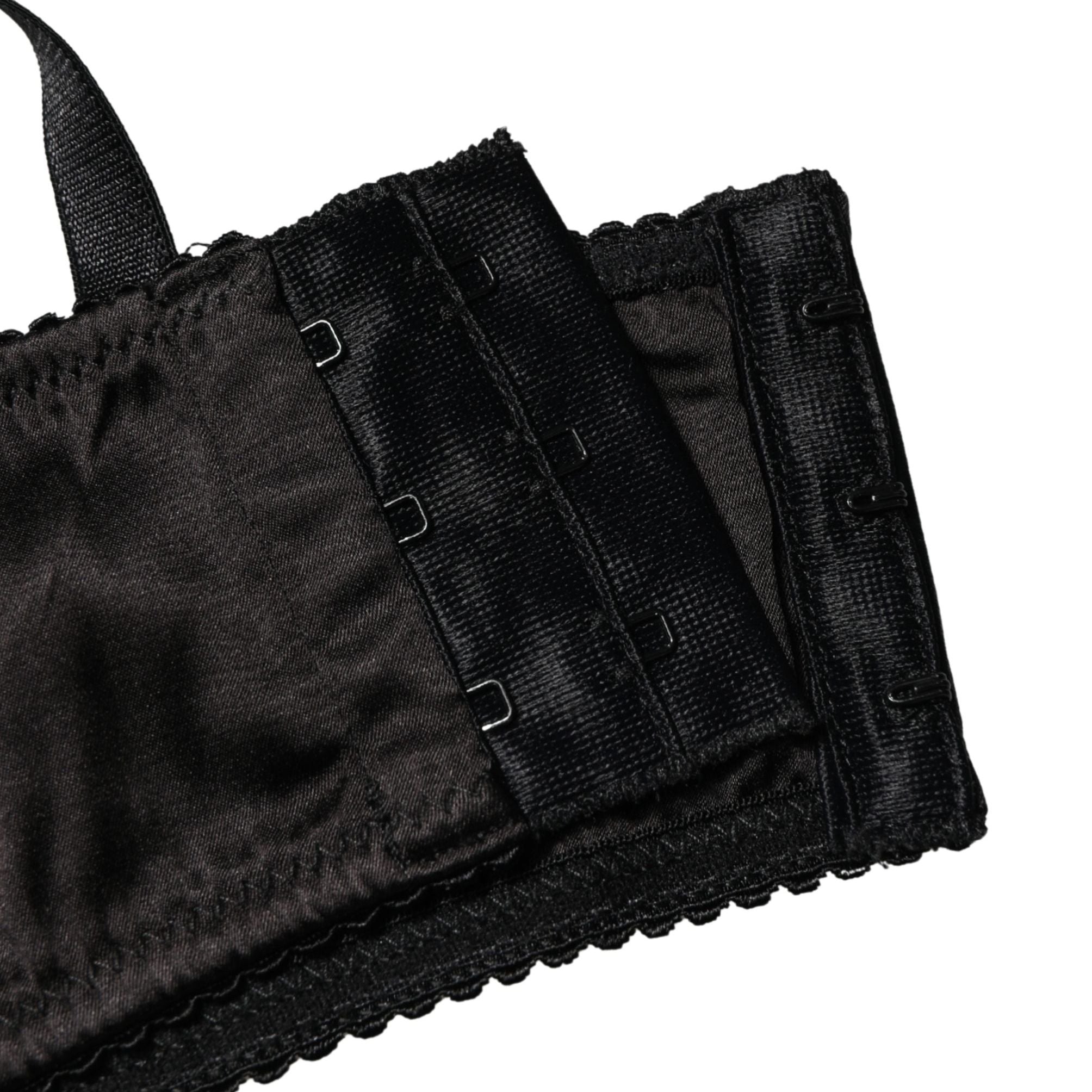 Dolce & Gabbana Black Semi-Pad Underwire Balconette Bra Underwear