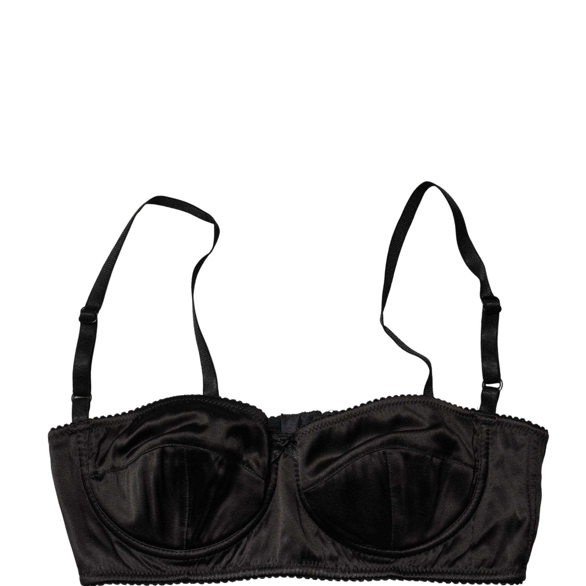 Dolce & Gabbana Black Semi-Pad Underwire Balconette Bra Underwear