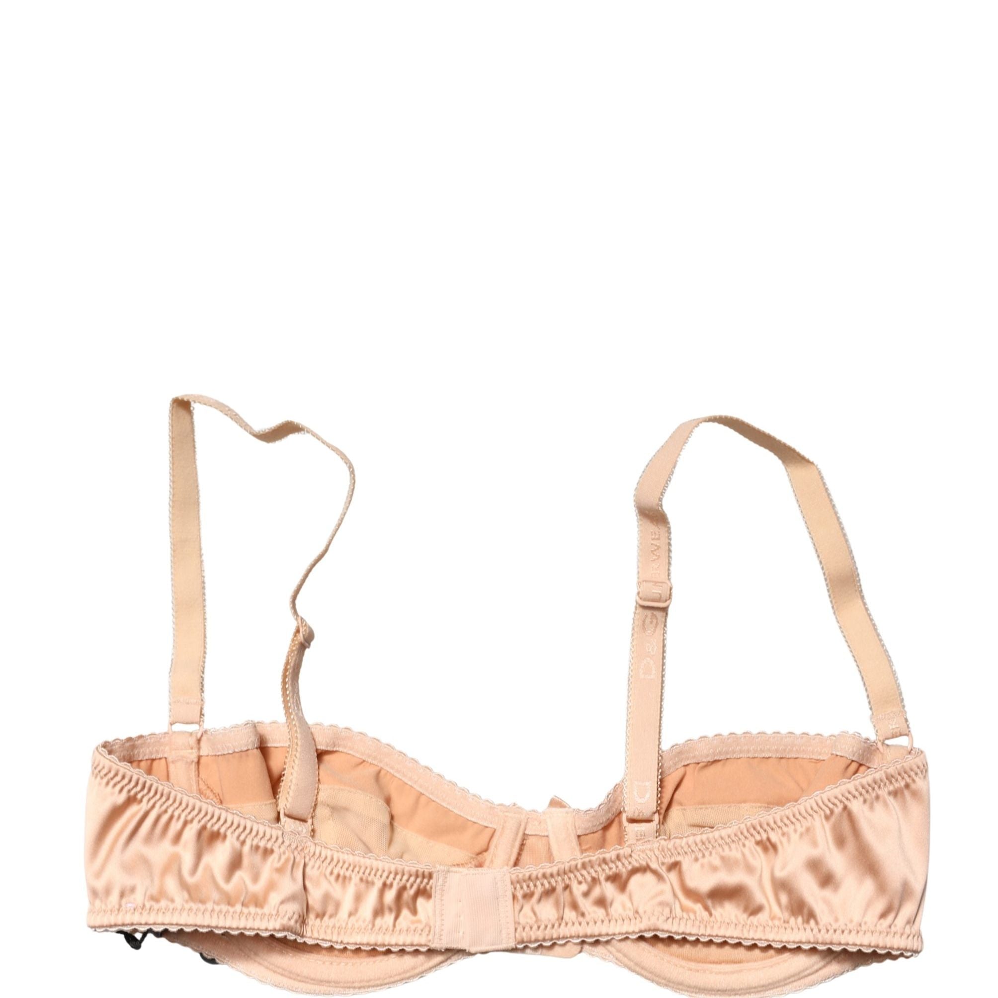 Dolce & Gabbana Beige Semi-Pad Underwire Balconette Bra Underwear