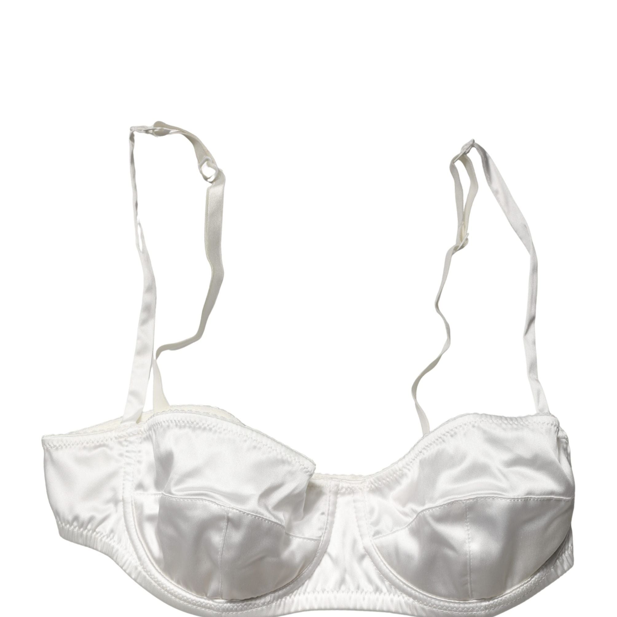 Dolce & Gabbana White Semi-Pad Underwire Balconette Underwear
