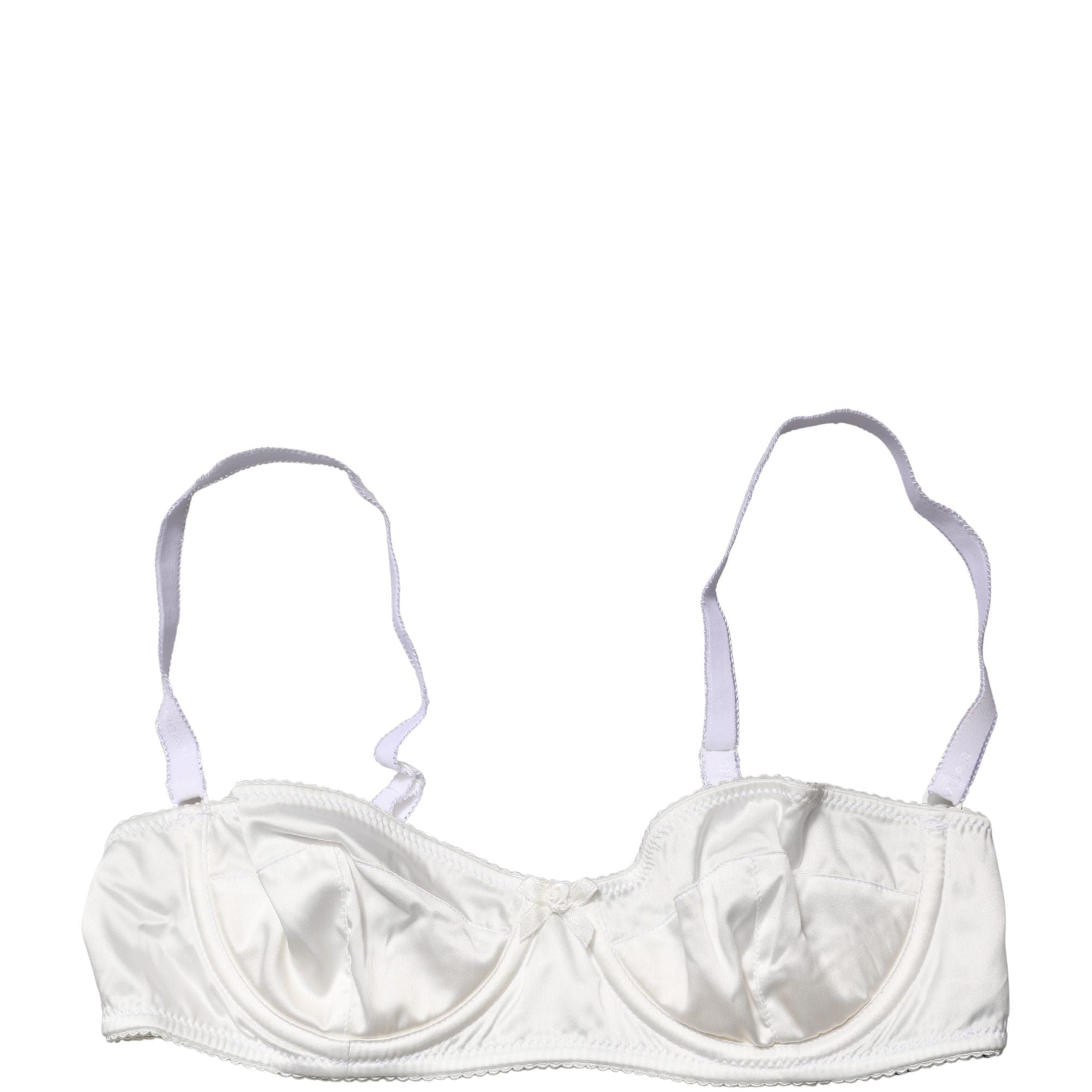 Dolce & Gabbana White Semi-Pad Underwire Balconette Bra Underwear