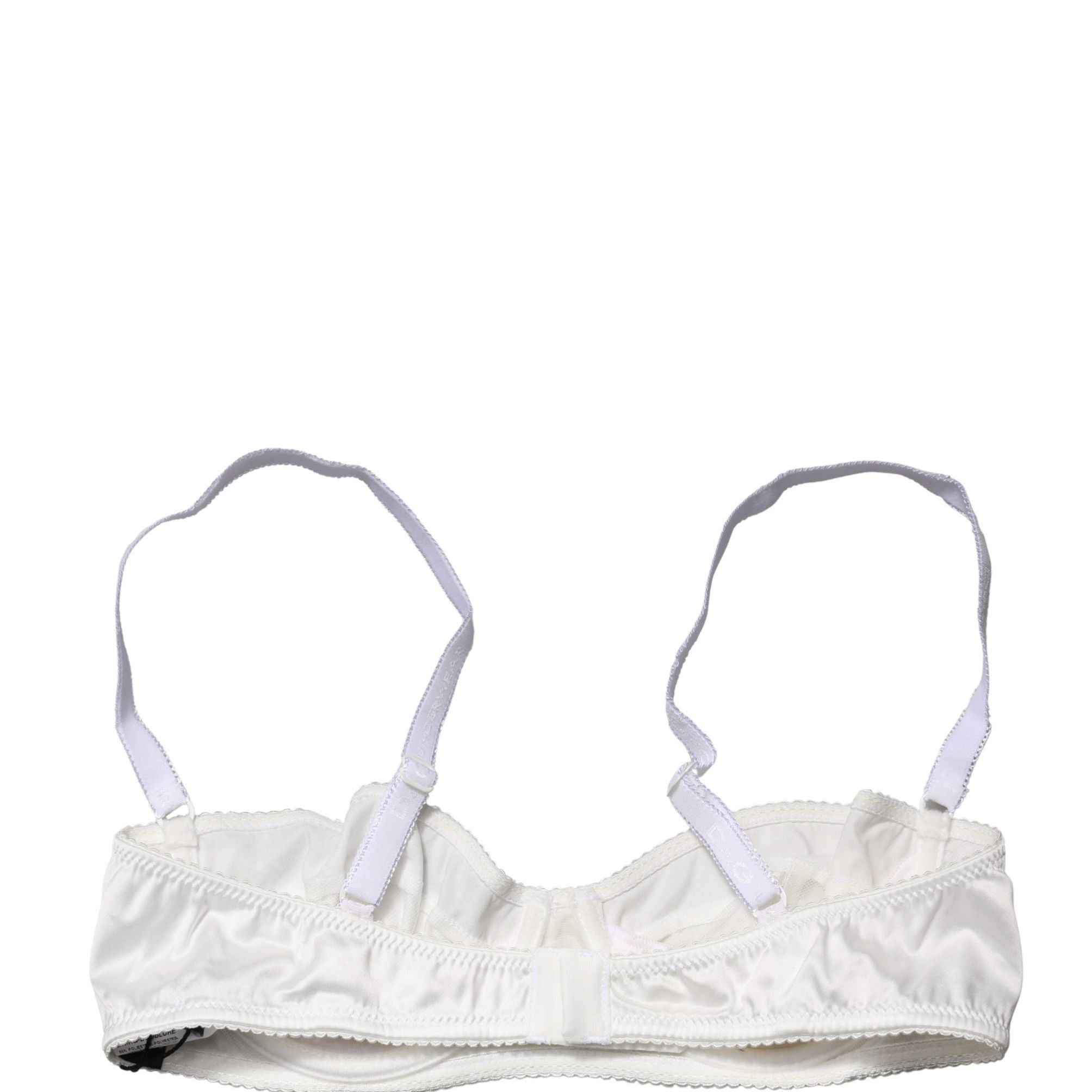 Dolce & Gabbana White Semi-Pad Underwire Balconette Bra Underwear