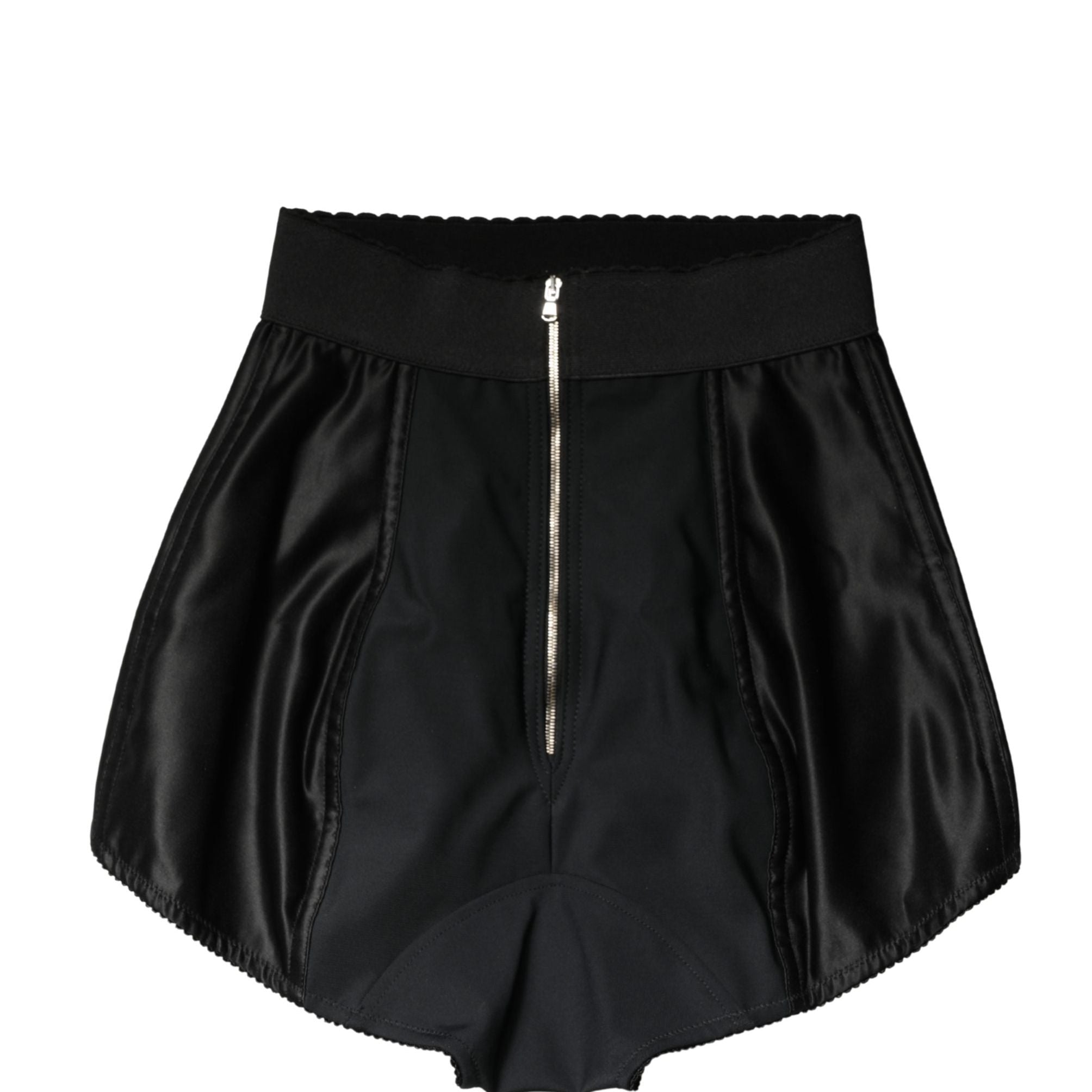 Dolce & Gabbana Black Silk Blend High Waist Girdle Panty Underwear