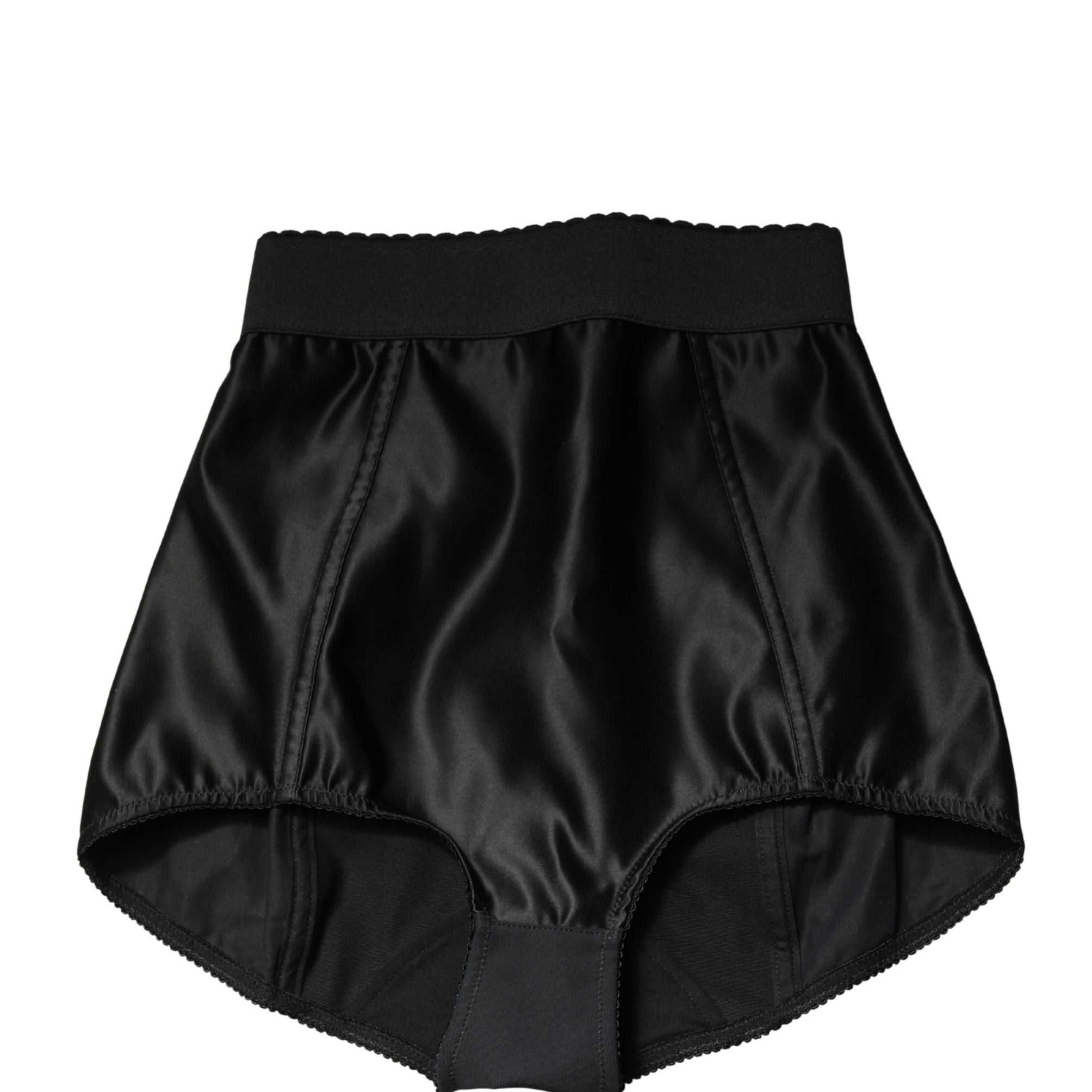 Dolce & Gabbana Black Silk Blend High Waist Girdle Panty Underwear
