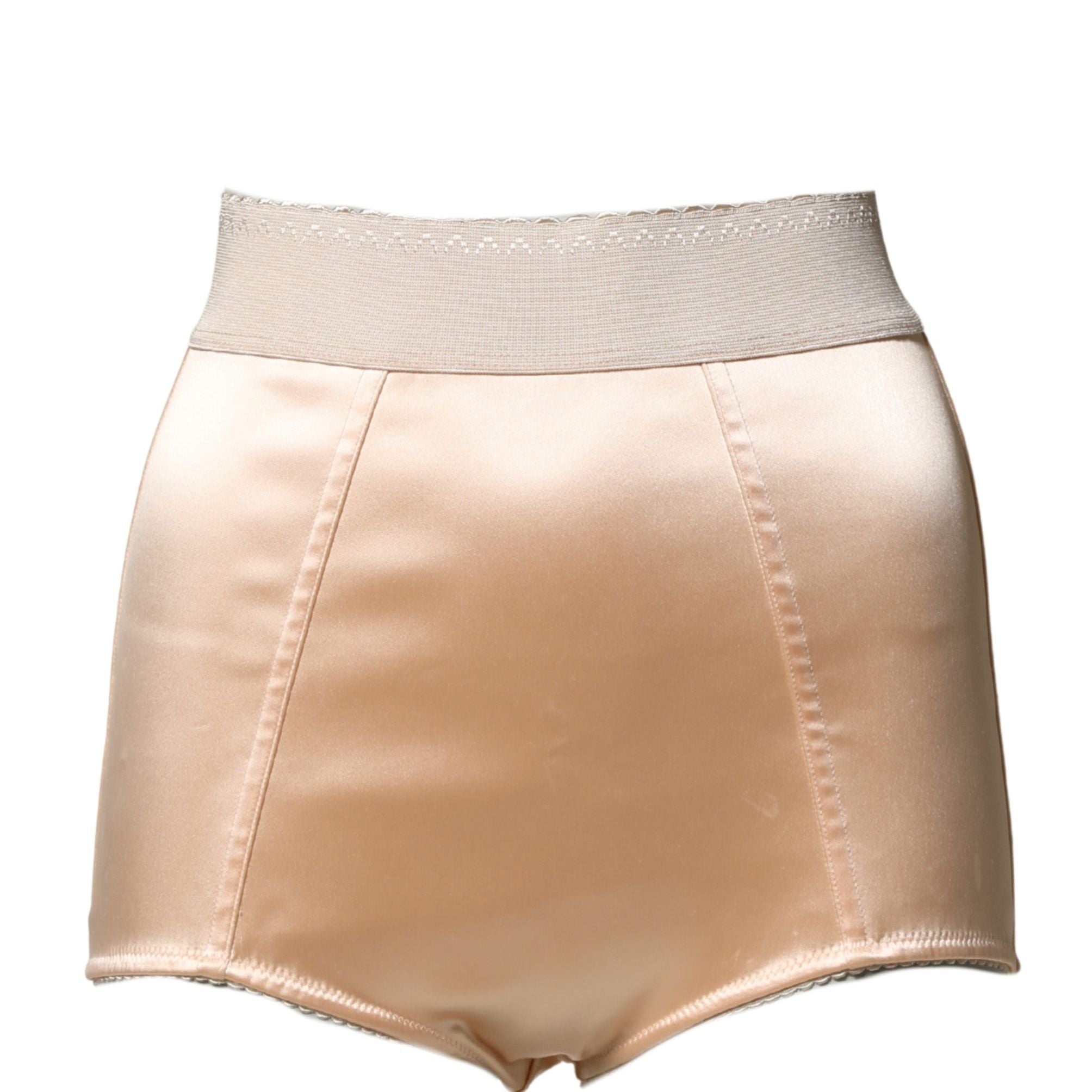Dolce & Gabbana Beige Silk Blend High Waist Girdle Panty Underwear