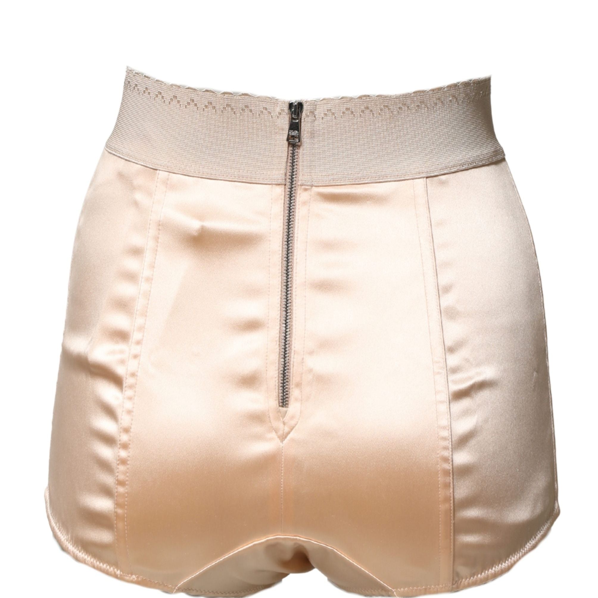 Dolce & Gabbana Beige Silk Blend High Waist Girdle Panty Underwear