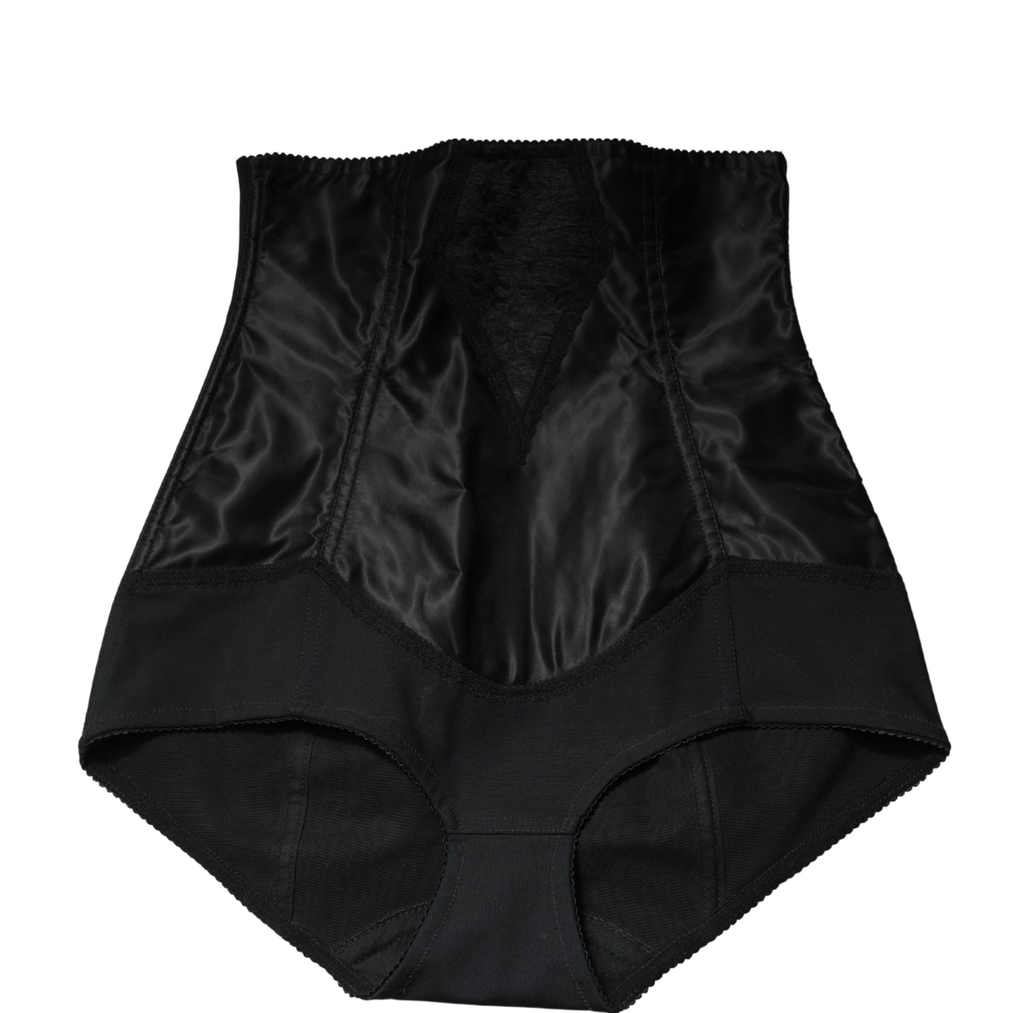Dolce & Gabbana Black Silk Blend High Waist Girdle Panty Underwear