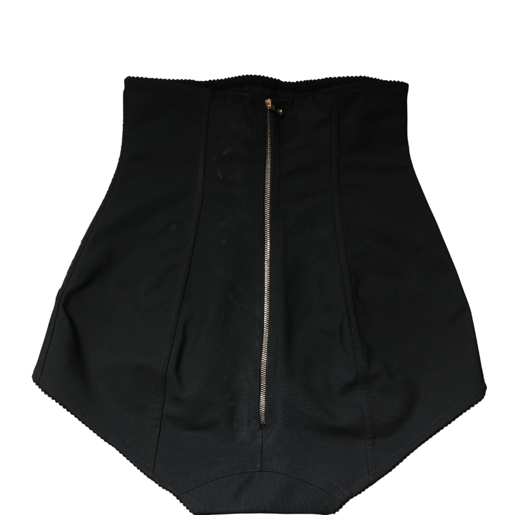 Dolce & Gabbana Black Silk Blend High Waist Girdle Panty Underwear
