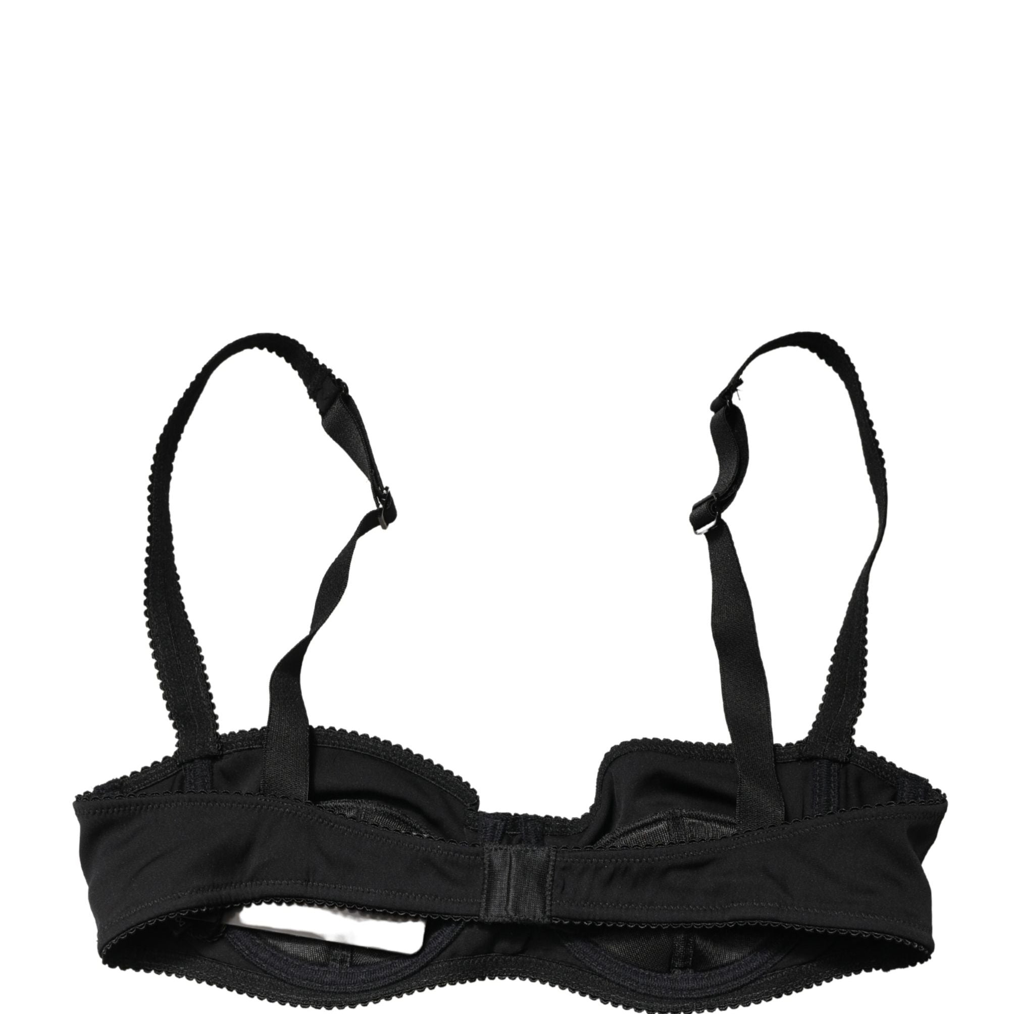 Dolce & Gabbana Black Semi-Pad Underwire Balconette Bra Underwear