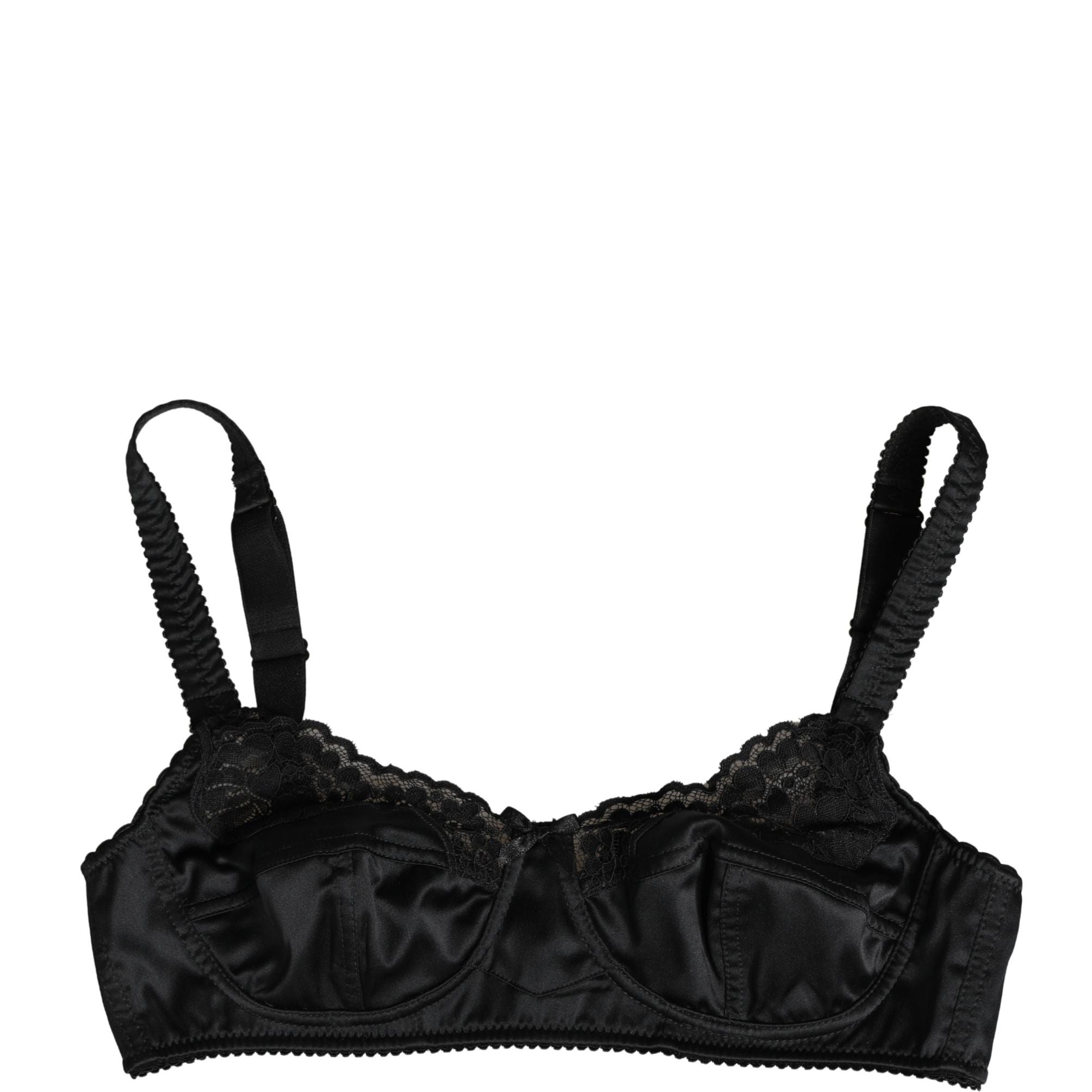 Dolce & Gabbana Black Semi-Pad Underwire Balconette Bra Underwear