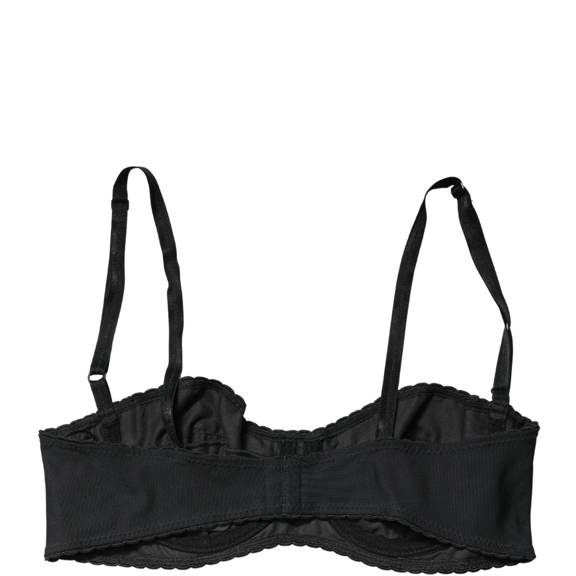 Dolce & Gabbana Black Semi-Pad Underwire Balconette Bra Underwear
