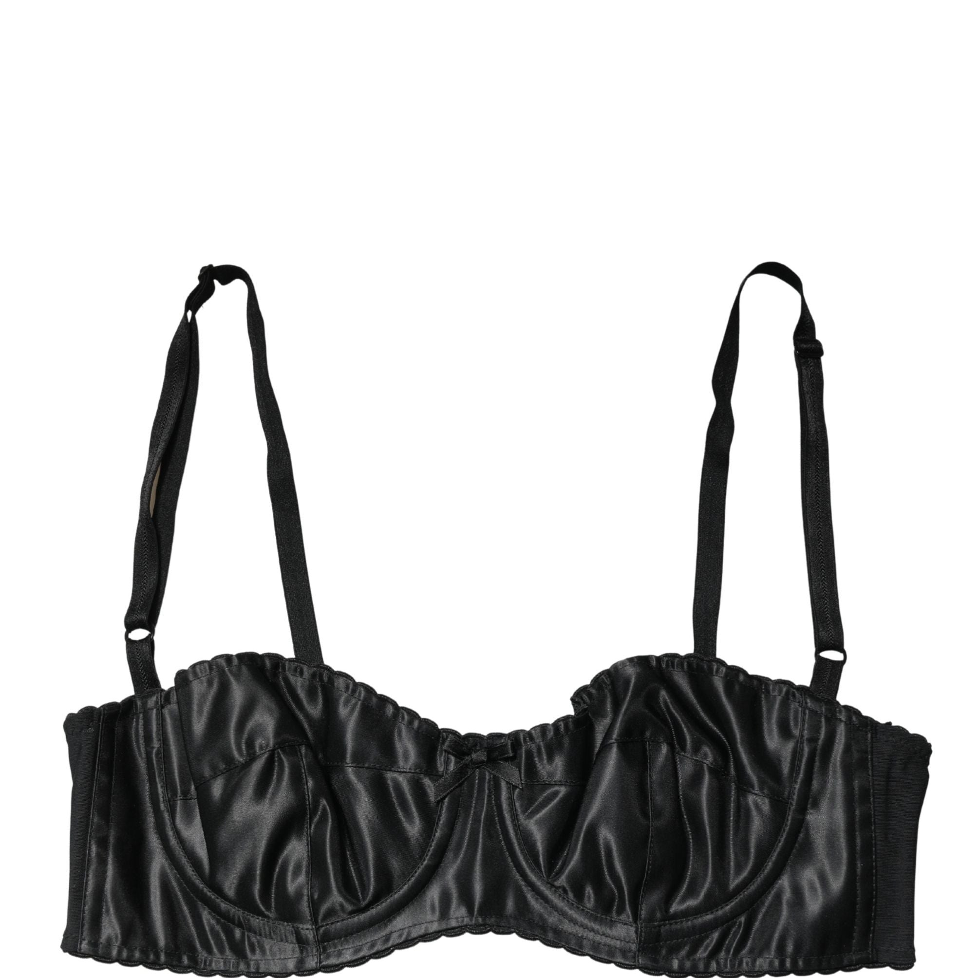 Dolce & Gabbana Black Semi-Pad Underwire Balconette Bra Underwear